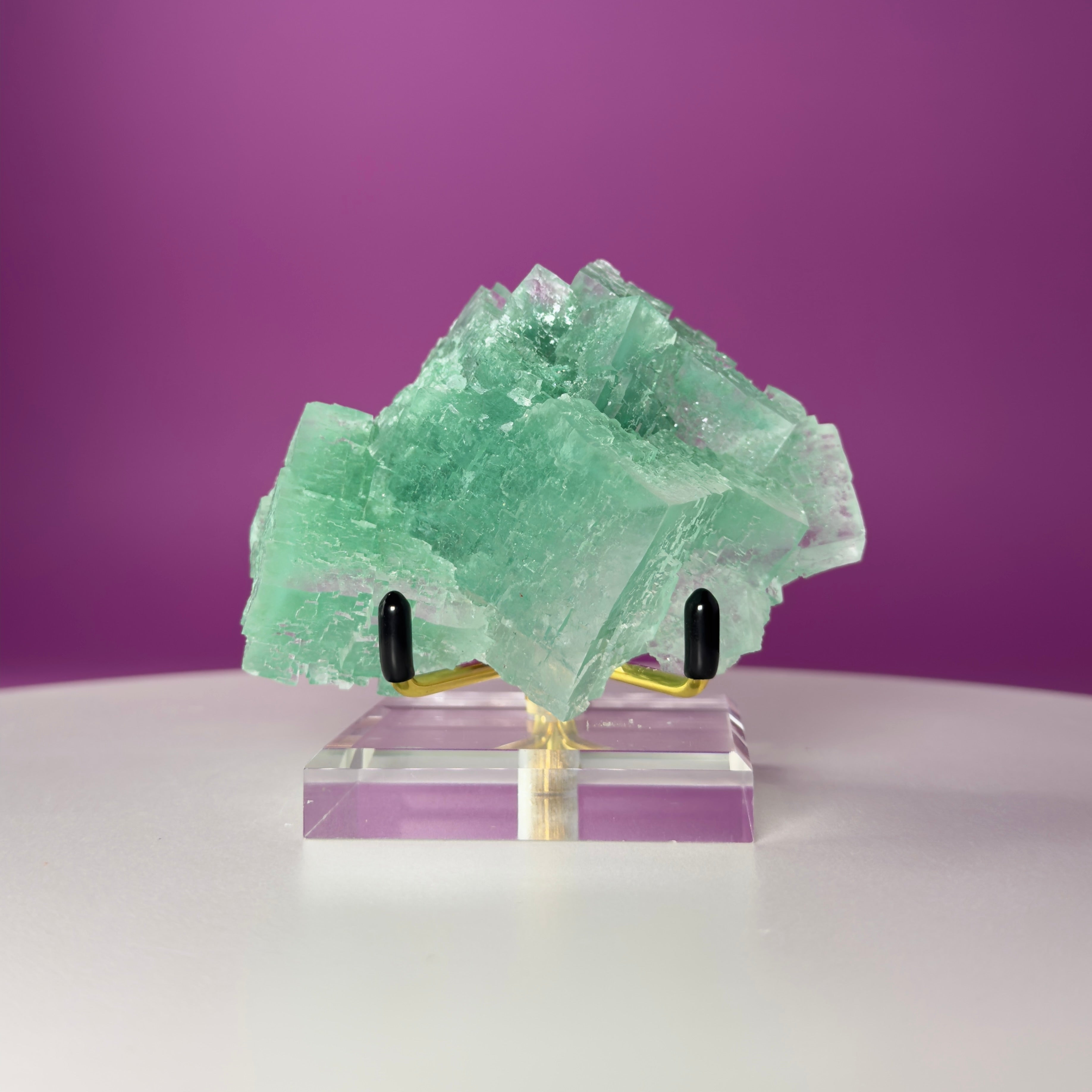 Halite with Paratacamite from Rudna Mine, Poland | Collector Mineral Specimen with Stand