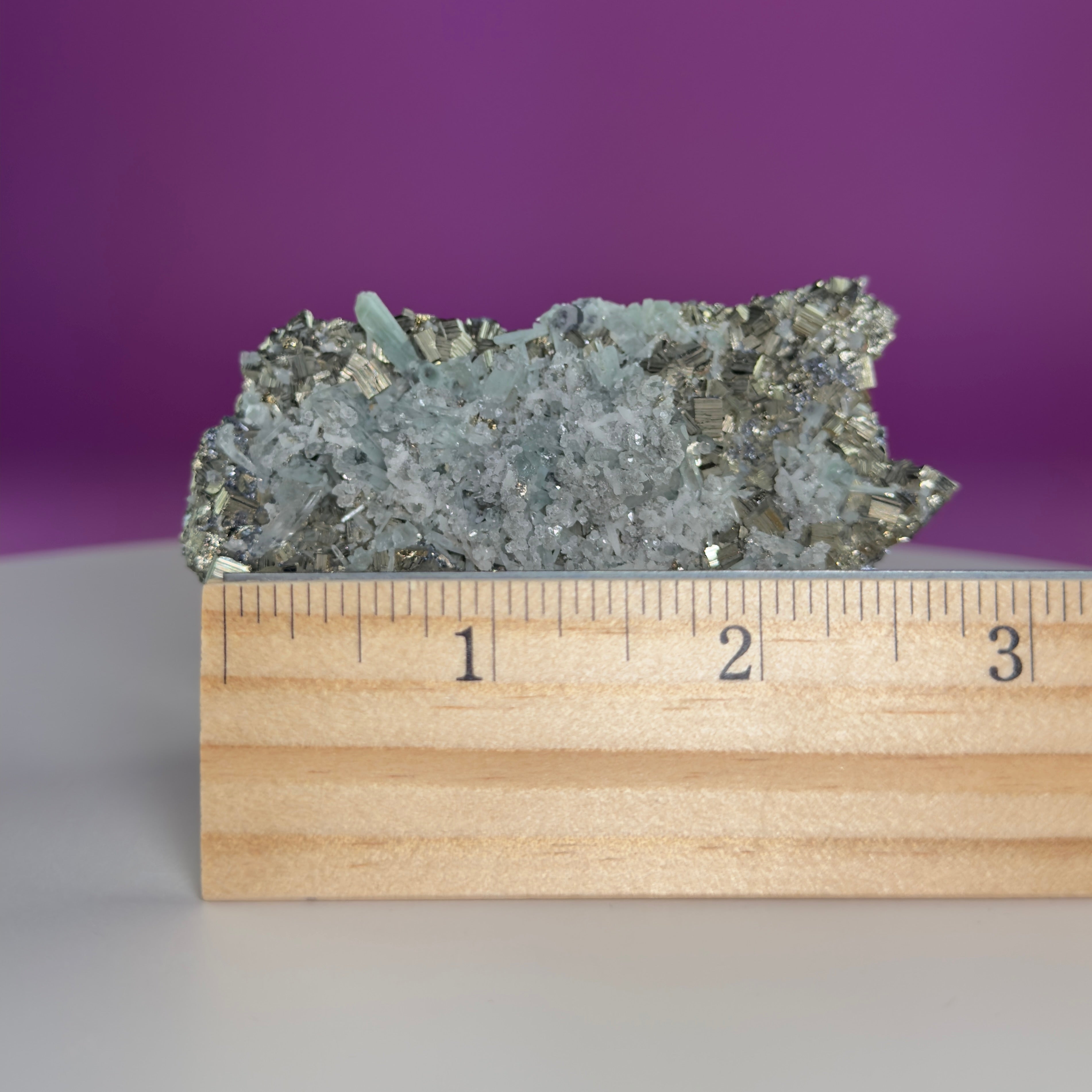 Green Quartz on Pyrite & Galena Specimen – Huaron Mine Peru Mineral Display