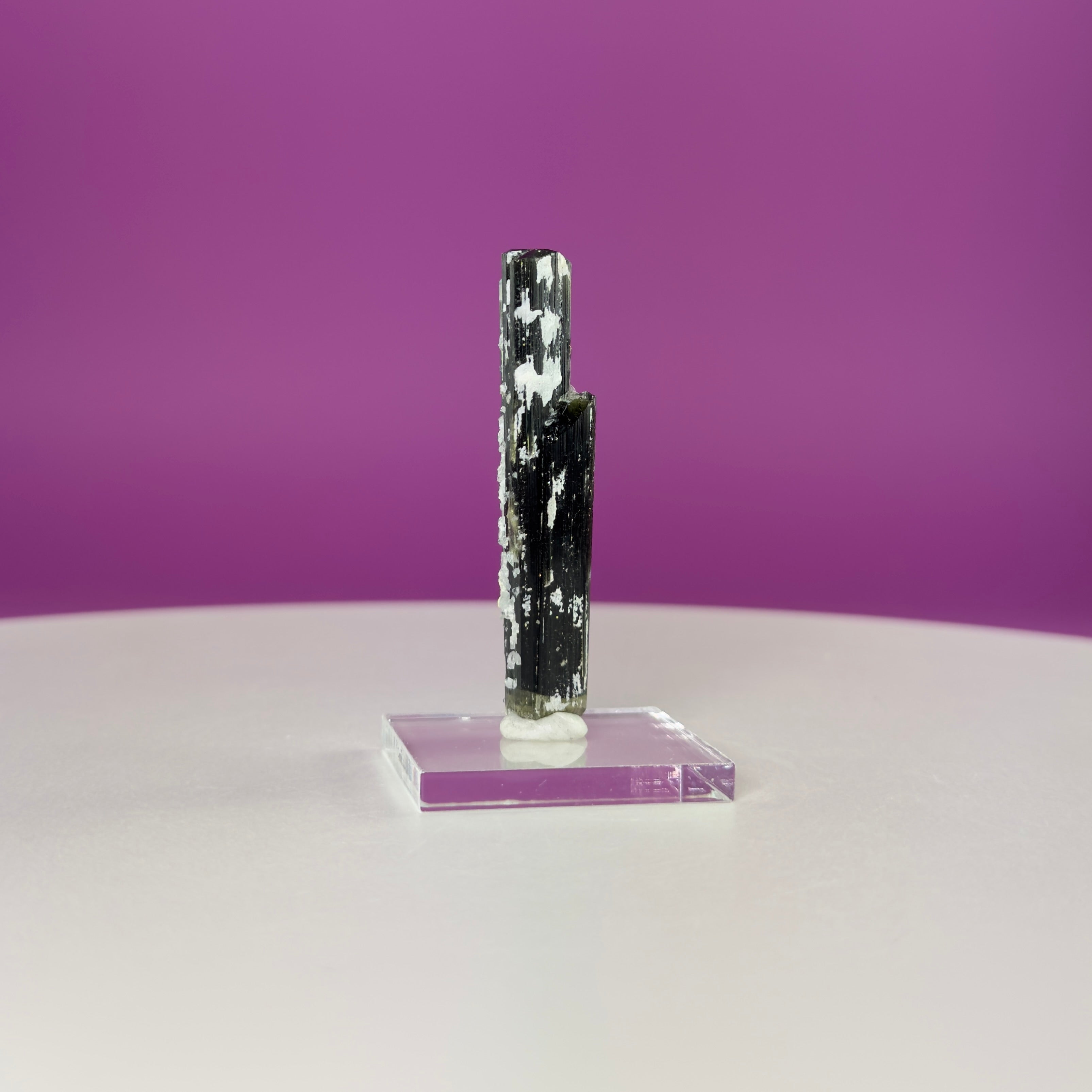 Stak Nala Tourmaline in Matrix Specimen – Pakistan Collector Crystal with Display Base