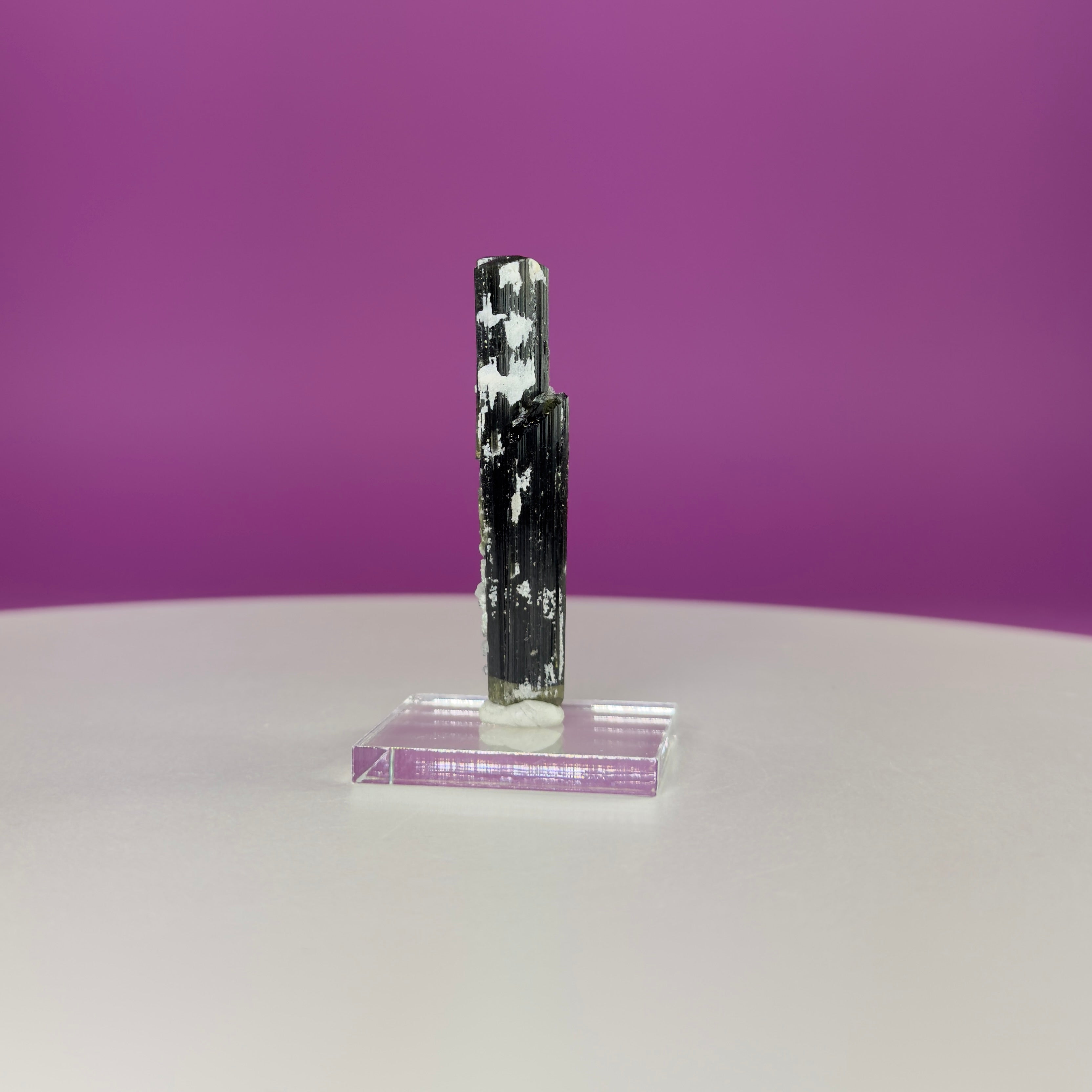 Stak Nala Tourmaline in Matrix Specimen – Pakistan Collector Crystal with Display Base