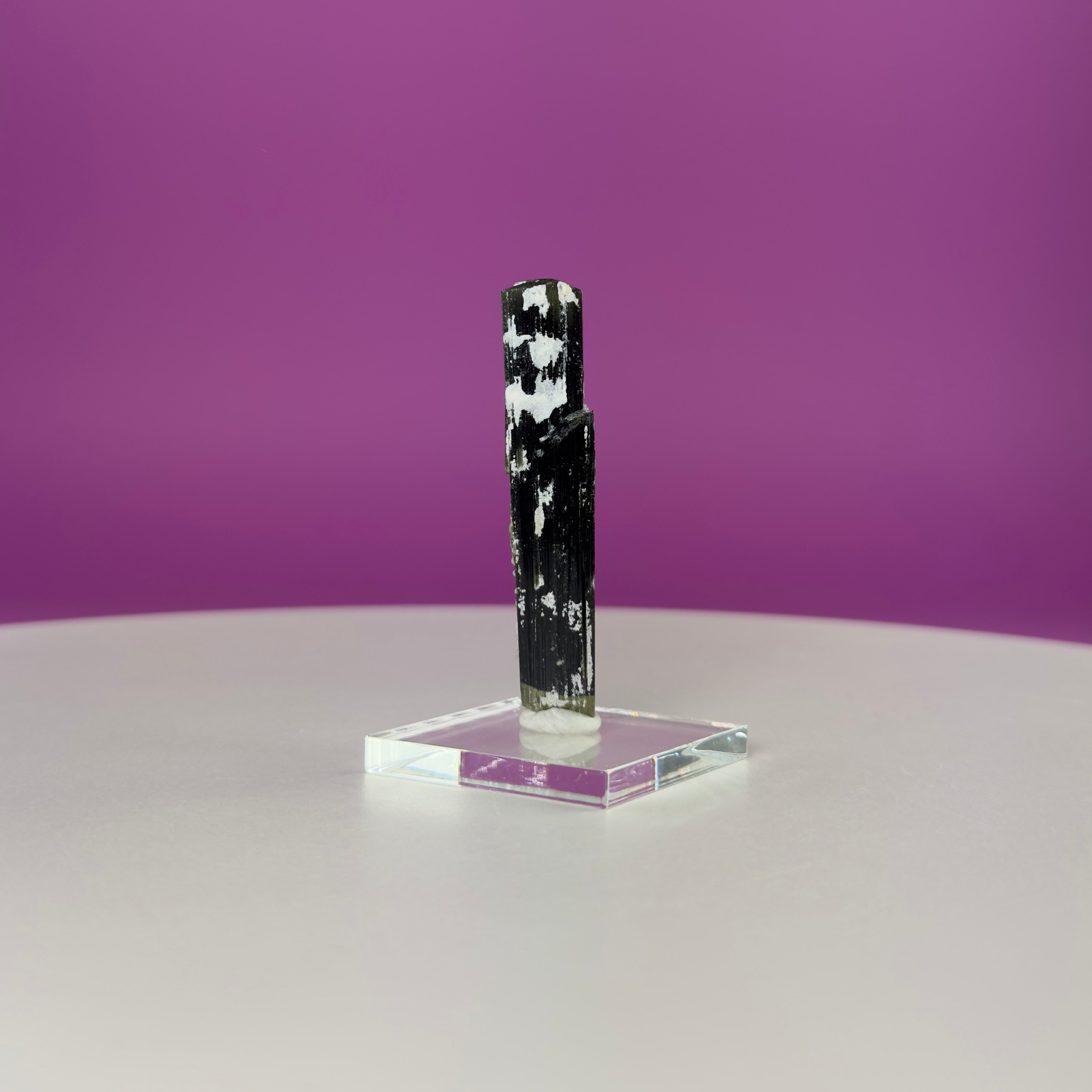 Stak Nala Tourmaline in Matrix Specimen – Pakistan Collector Crystal with Display Base