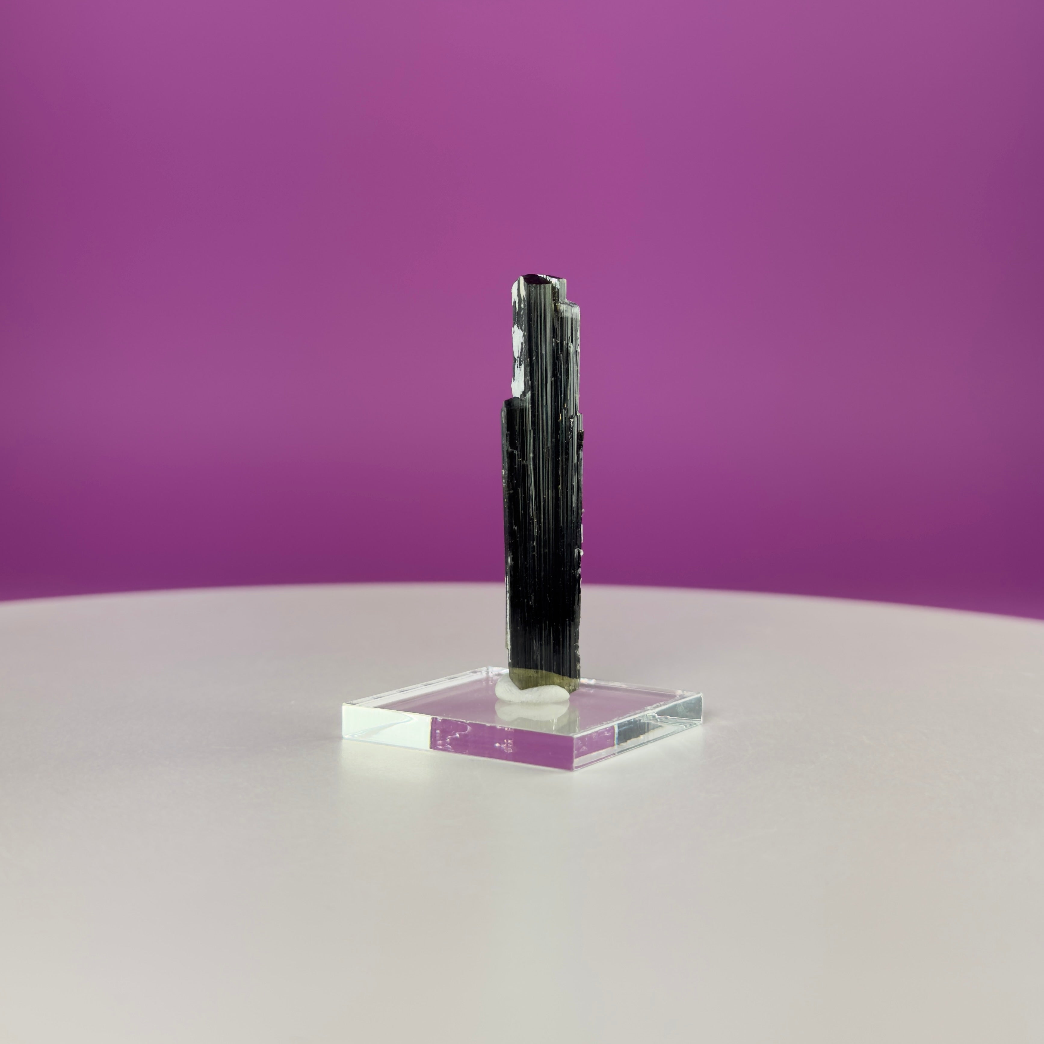 Stak Nala Tourmaline in Matrix Specimen – Pakistan Collector Crystal with Display Base
