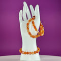 Carnelian Beaded Bracelet – 8mm Crystal Stretch Bracelet for Energy & Confidence