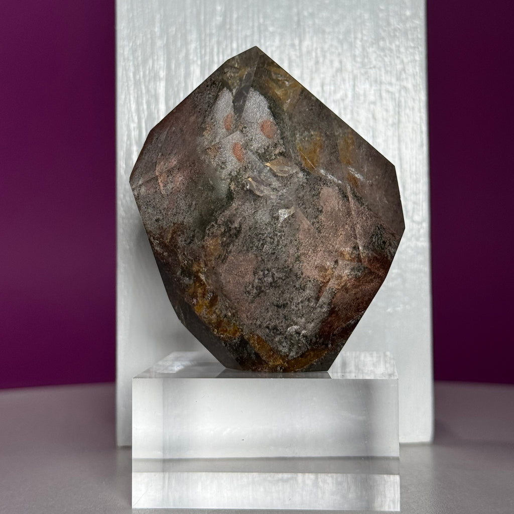 Garden Quartz Free Form 151g with Acrylic Base Scenic Inclusion Crystal