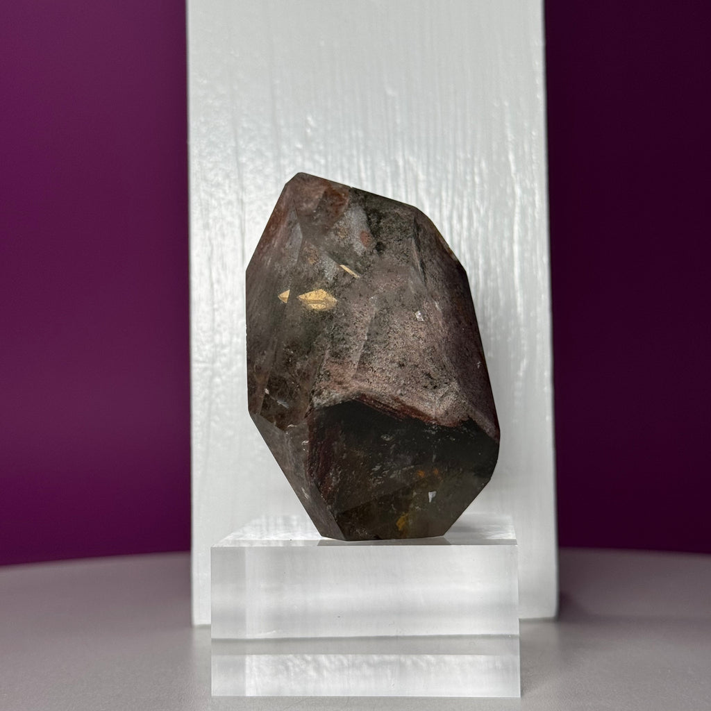 Garden Quartz Free Form 151g with Acrylic Base Scenic Inclusion Crystal