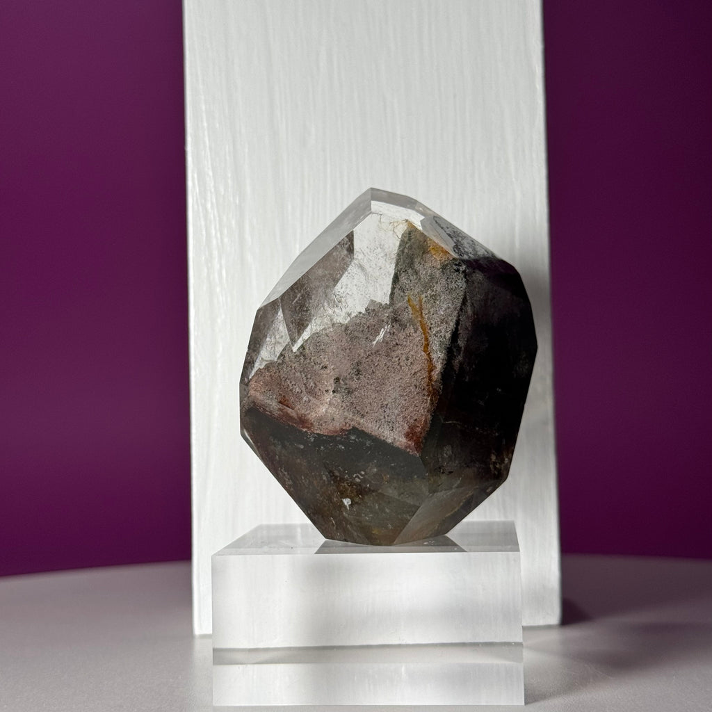Garden Quartz Free Form 151g with Acrylic Base Scenic Inclusion Crystal