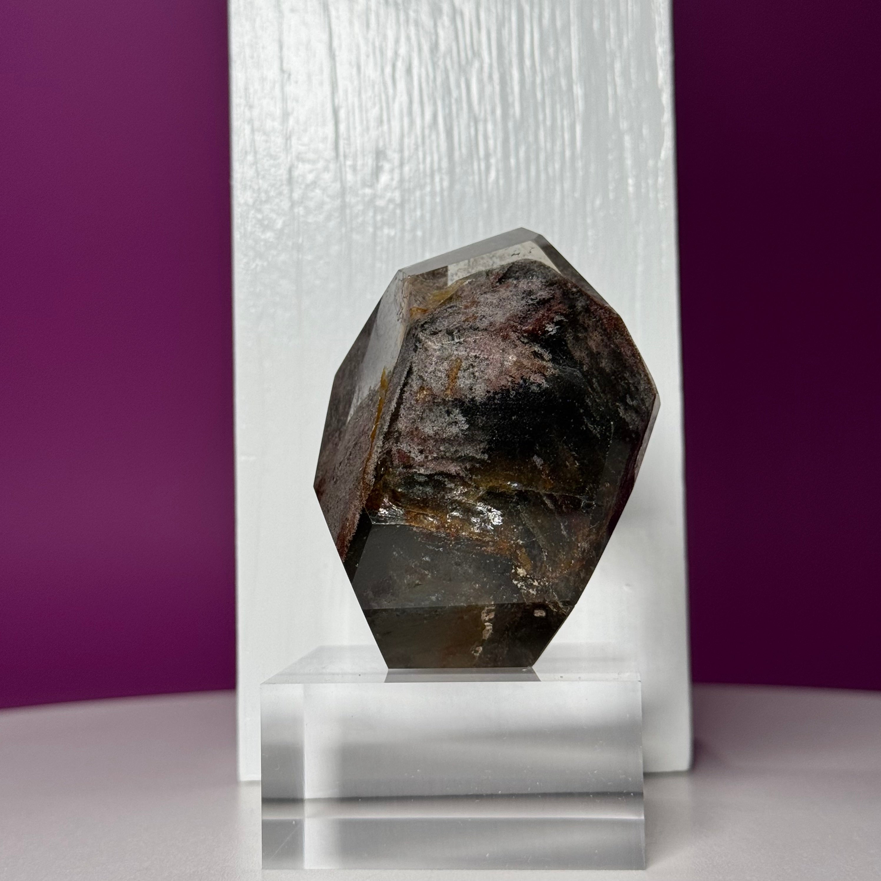 Garden Quartz Free Form 151g with Acrylic Base Scenic Inclusion Crystal