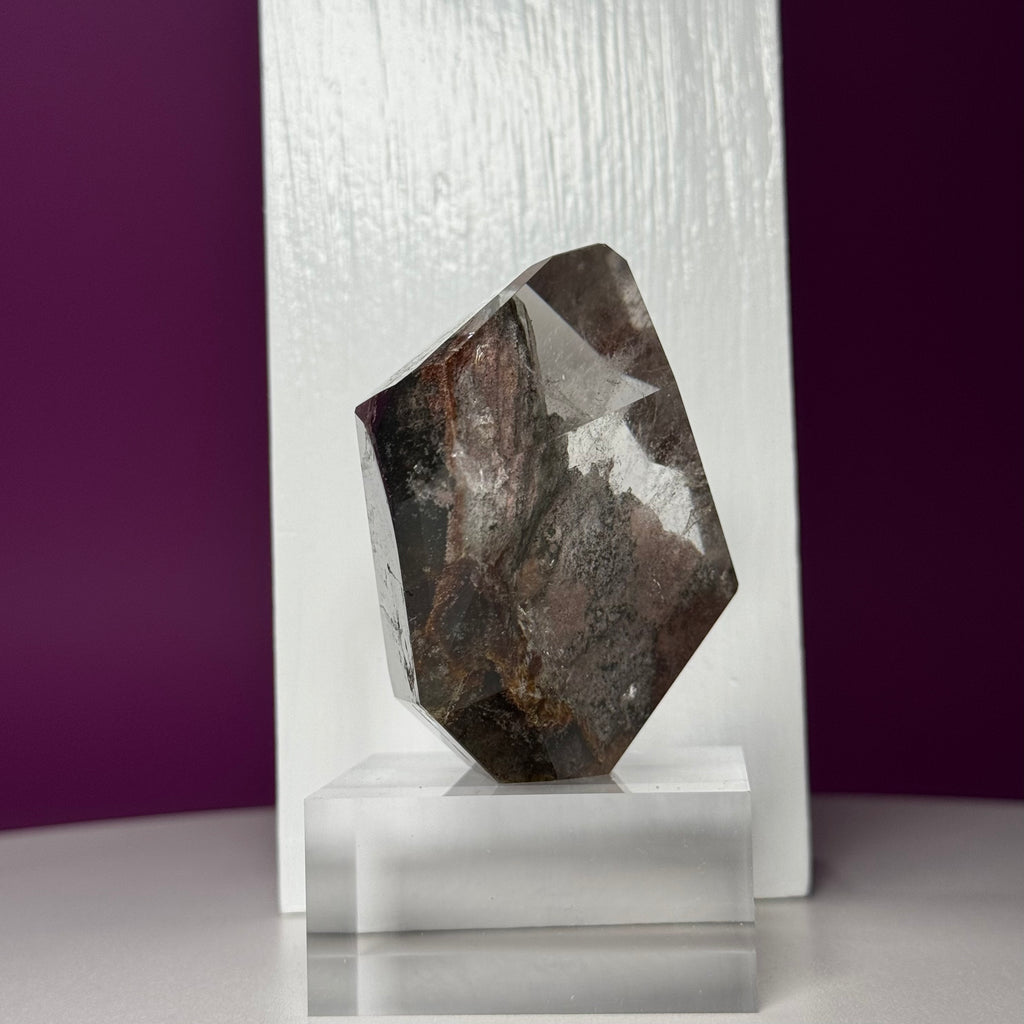 Garden Quartz Free Form 151g with Acrylic Base Scenic Inclusion Crystal