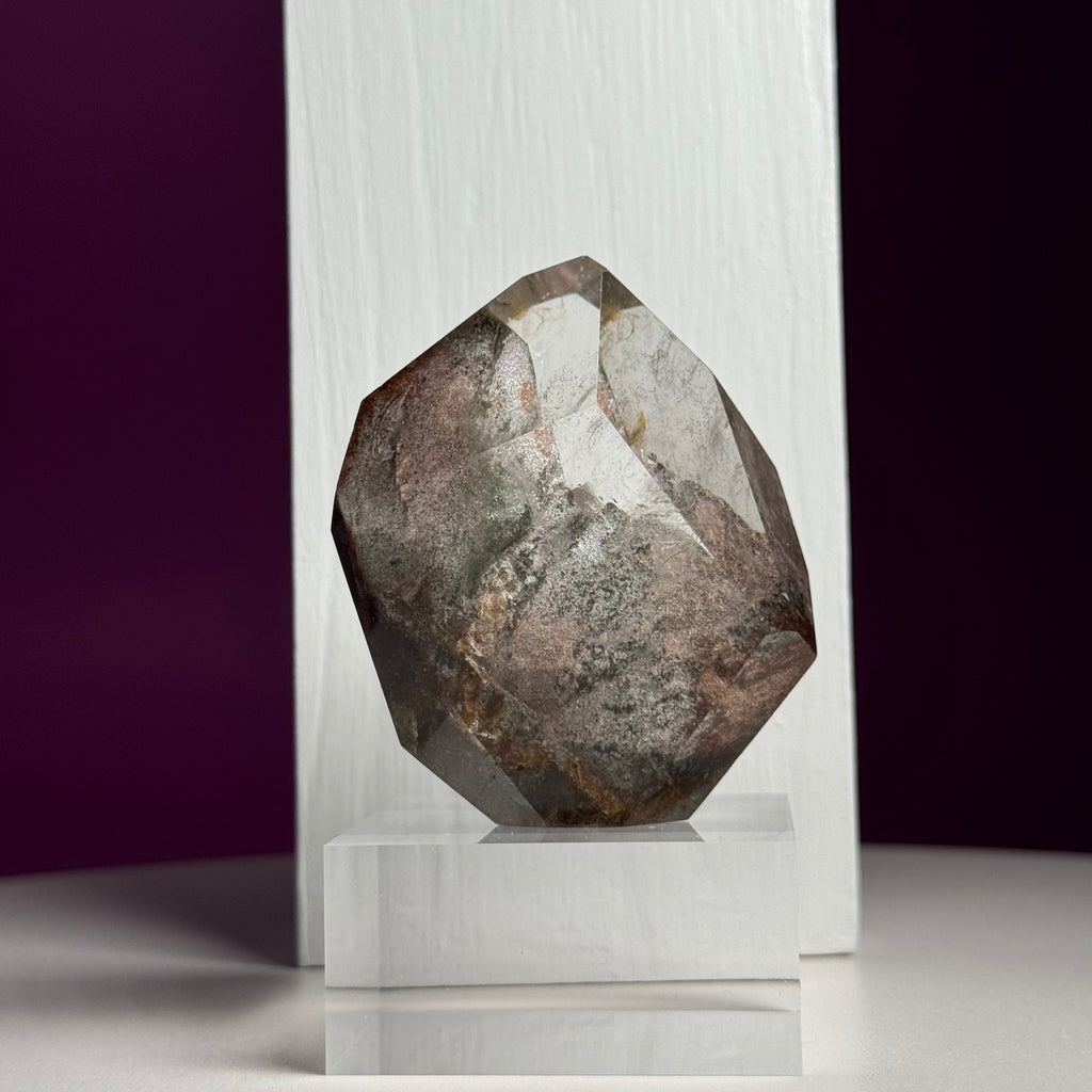 Garden Quartz Free Form 151g with Acrylic Base Scenic Inclusion Crystal