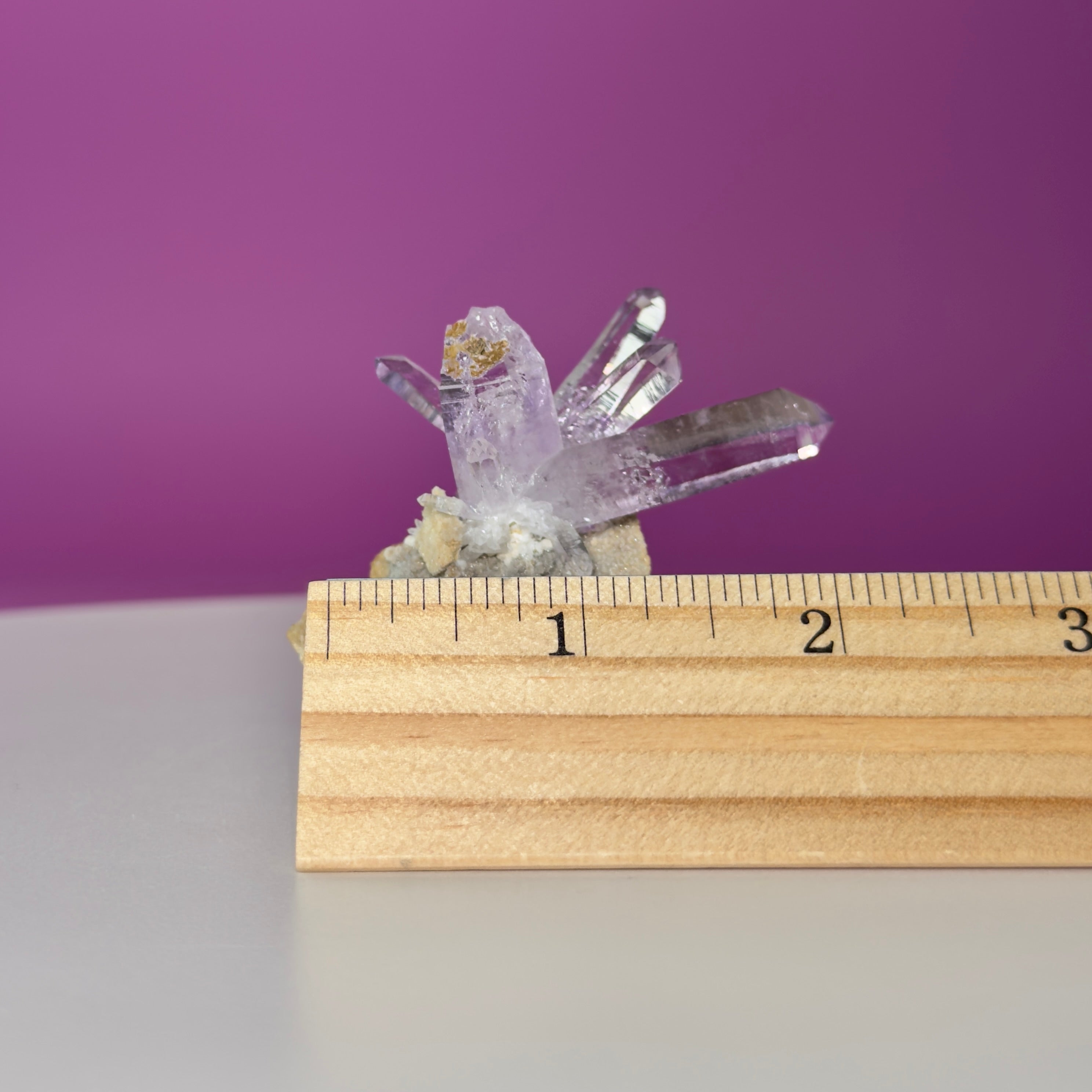 Veracruz Amethyst Cluster from Mexico – Natural Amethyst Points Specimen with Acrylic Stand