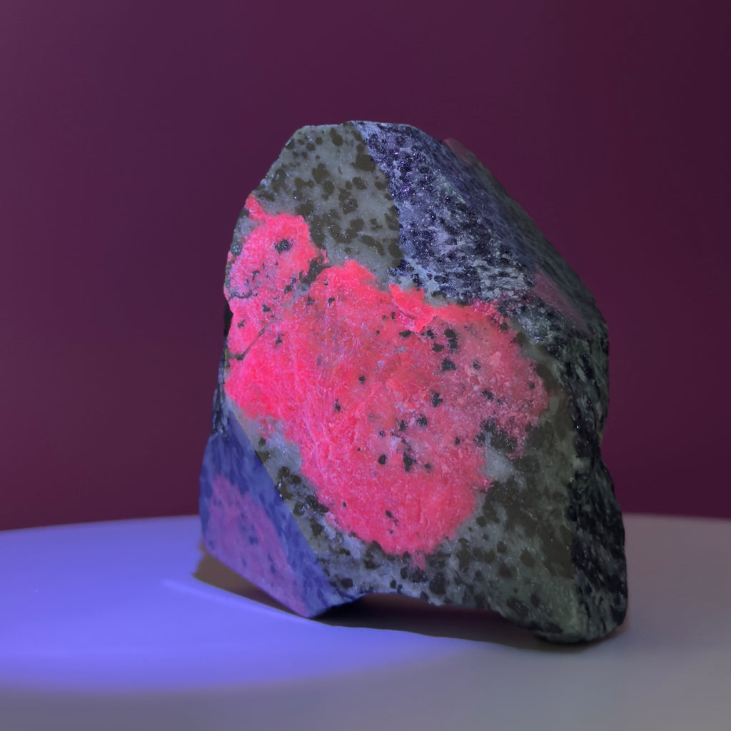 Ruby Zoisite Semi-Polished UV Reactive Specimen