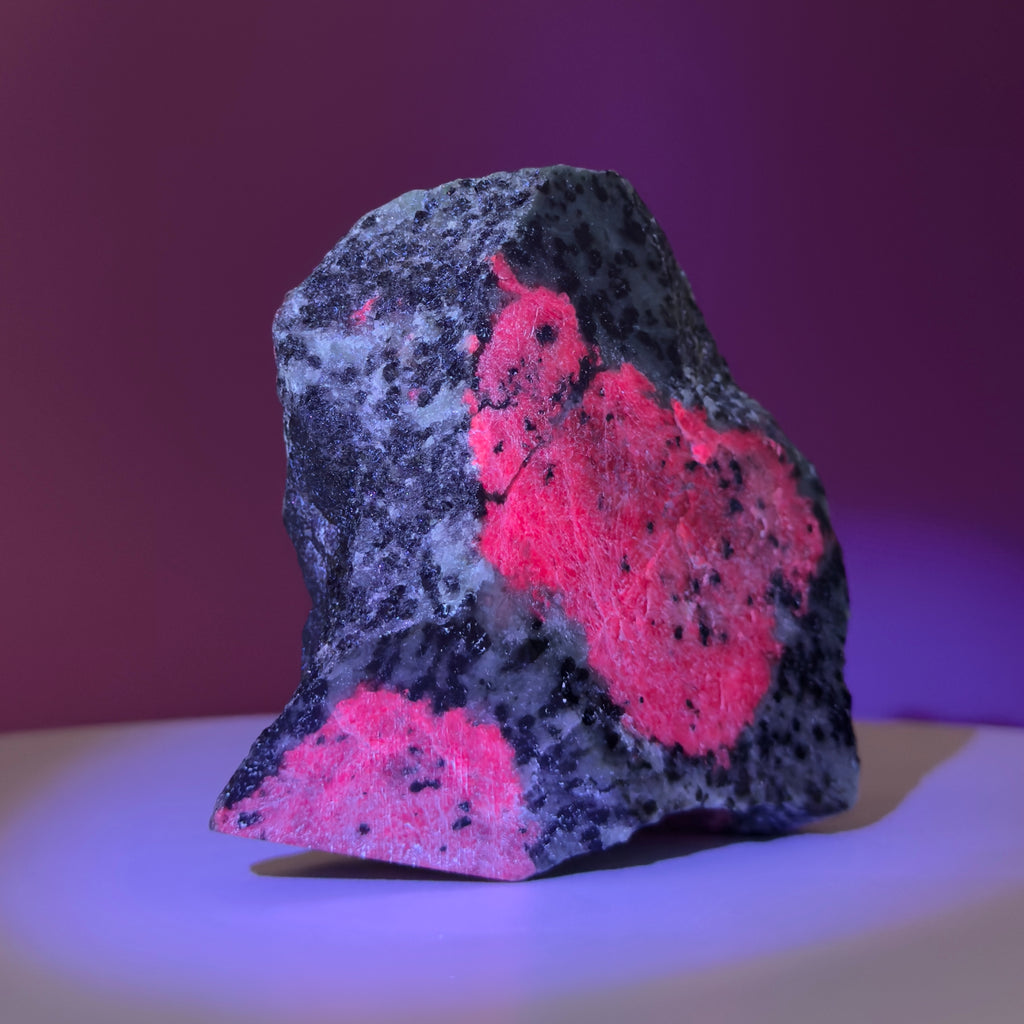 Ruby Zoisite Semi-Polished UV Reactive Specimen