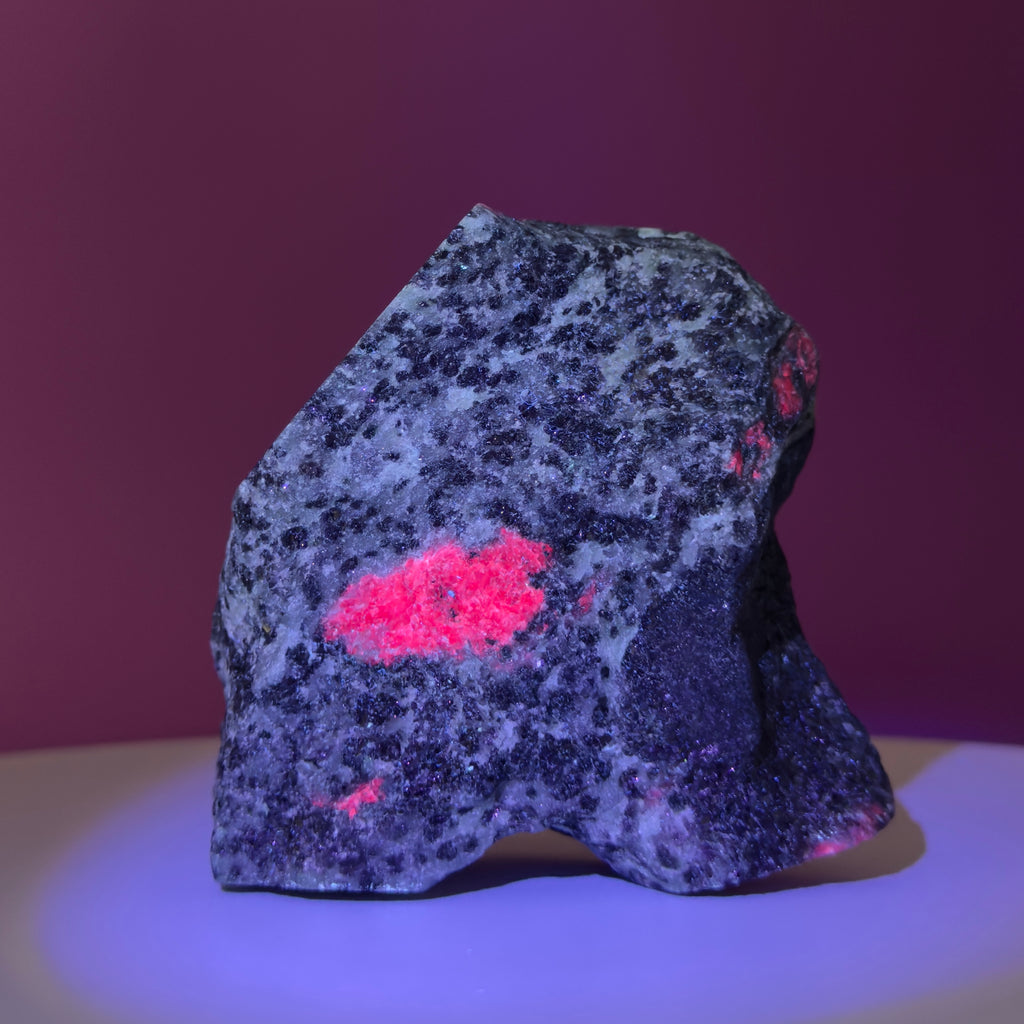 Ruby Zoisite Semi-Polished UV Reactive Specimen