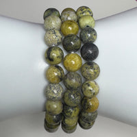 Serpentine 8mm Beaded Bracelet – Grounding & Protection Crystal