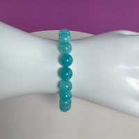 Amazonite Bracelet 10mm | Blue Green Crystal Jewelry | Calming & Communication Stone