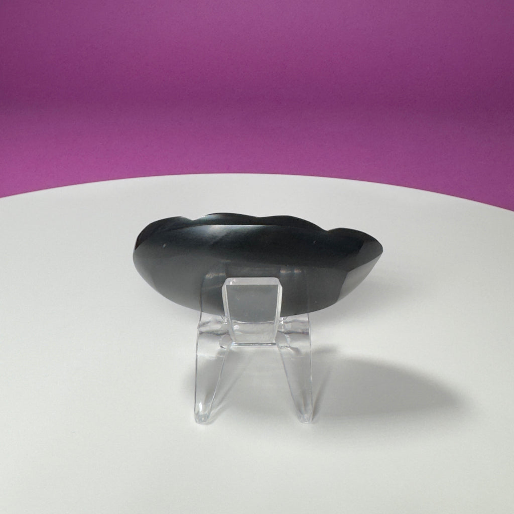 Rainbow Obsidian Double Heart Carving (Mexico) (Includes Acrylic Stand)