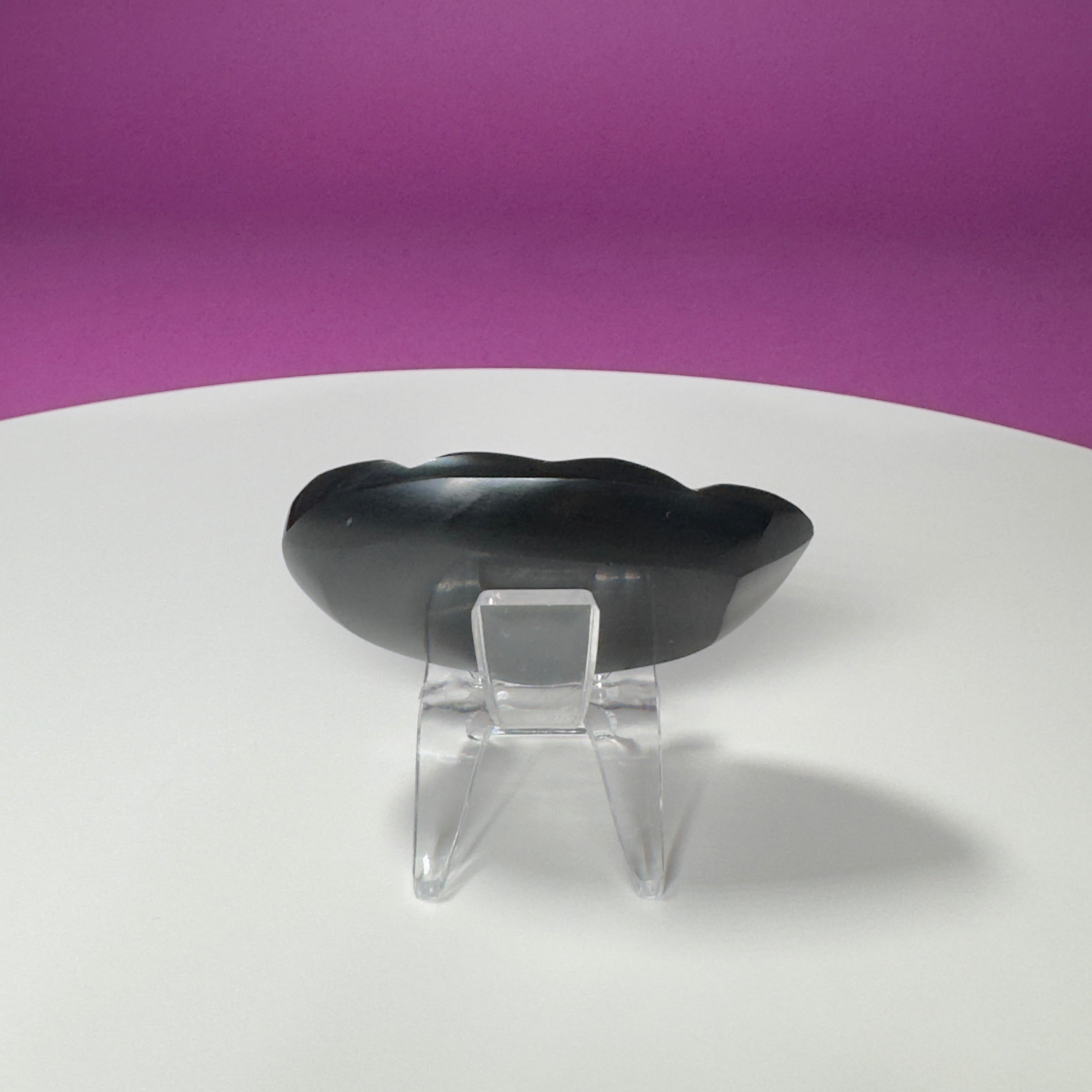 Rainbow Obsidian Double Heart Carving (Mexico) (Includes Acrylic Stand)