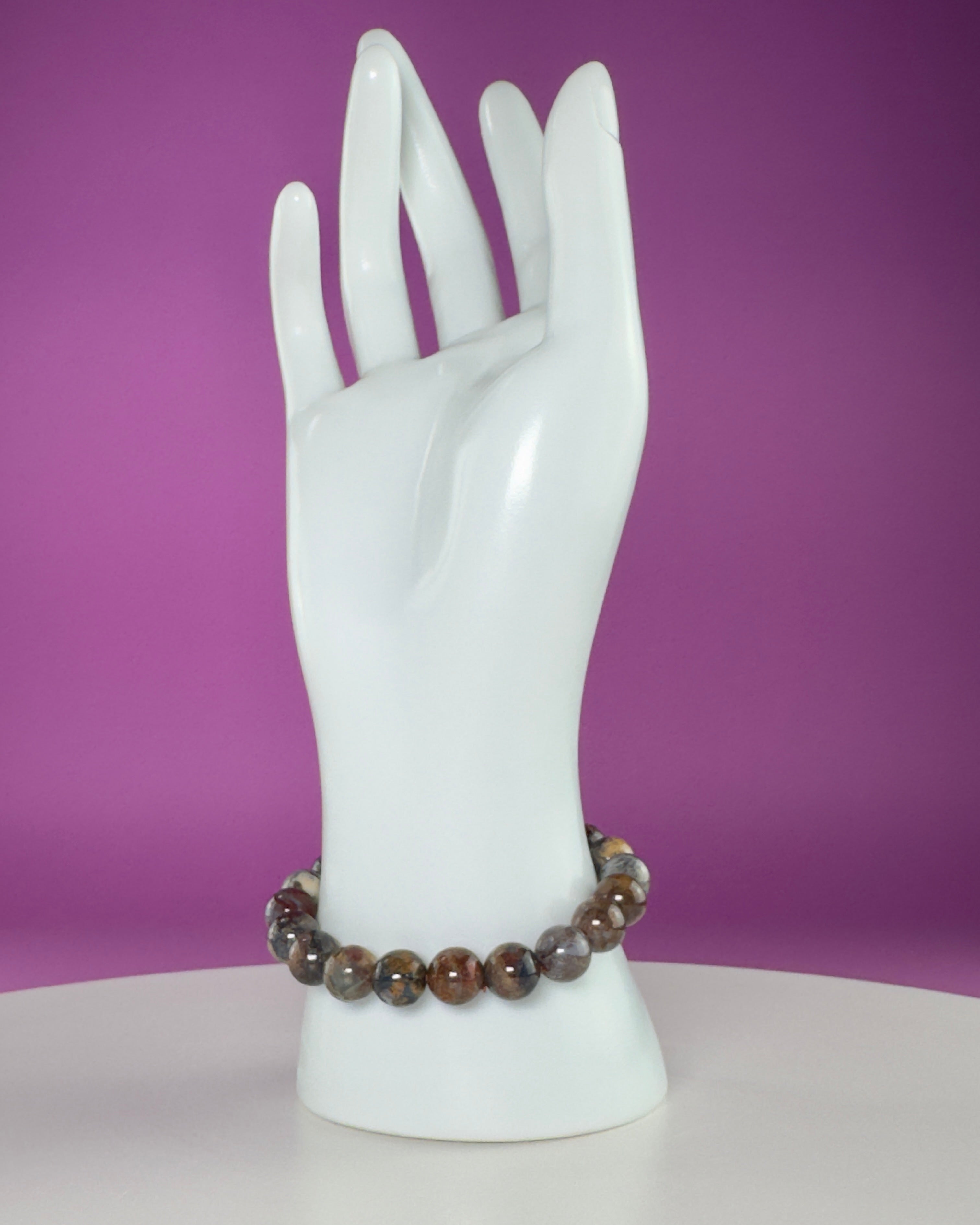 Pietersite 8mm Bracelet | Natural Storm Stone Crystal Beaded Bracelet