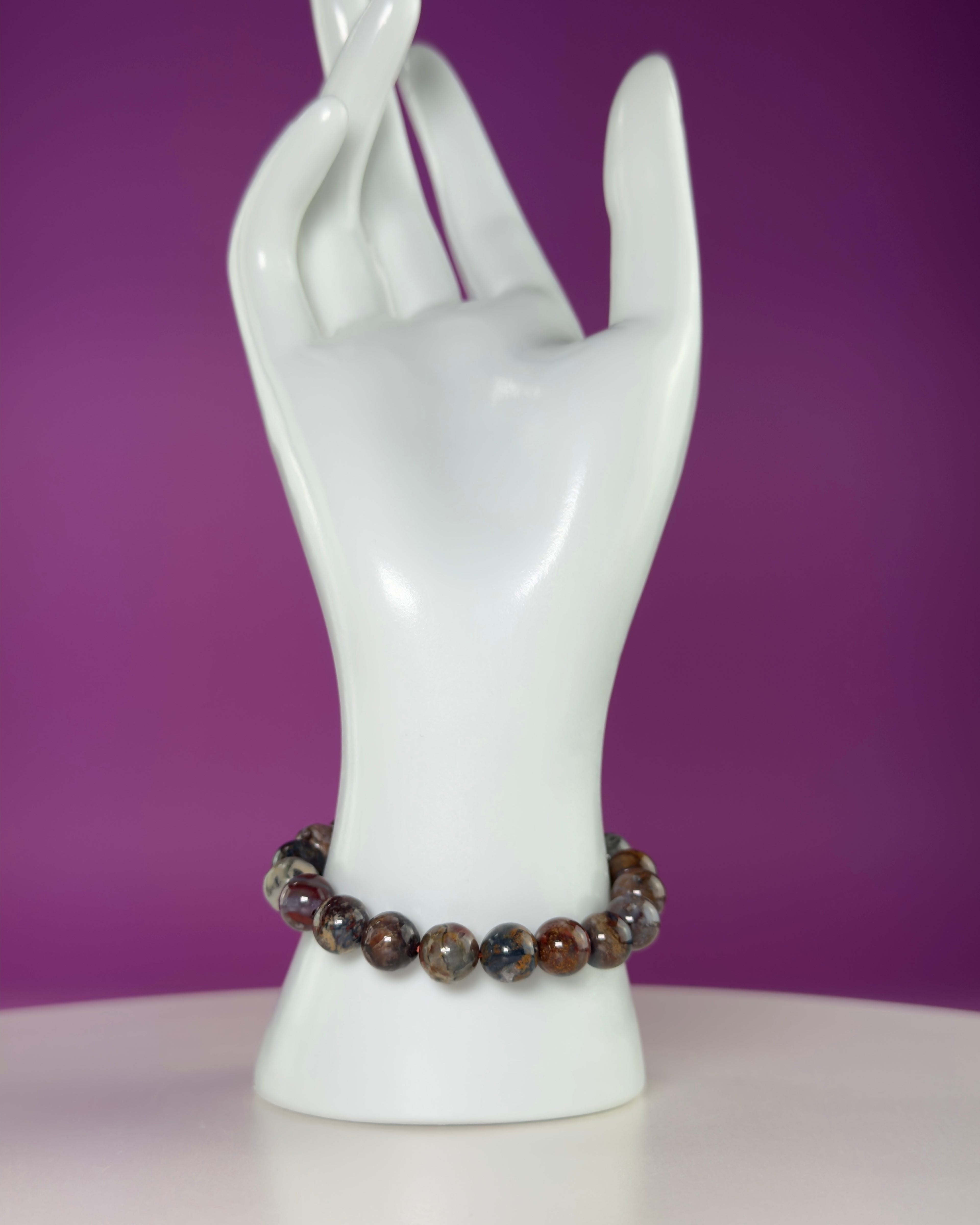 Pietersite 8mm Bracelet | Natural Storm Stone Crystal Beaded Bracelet