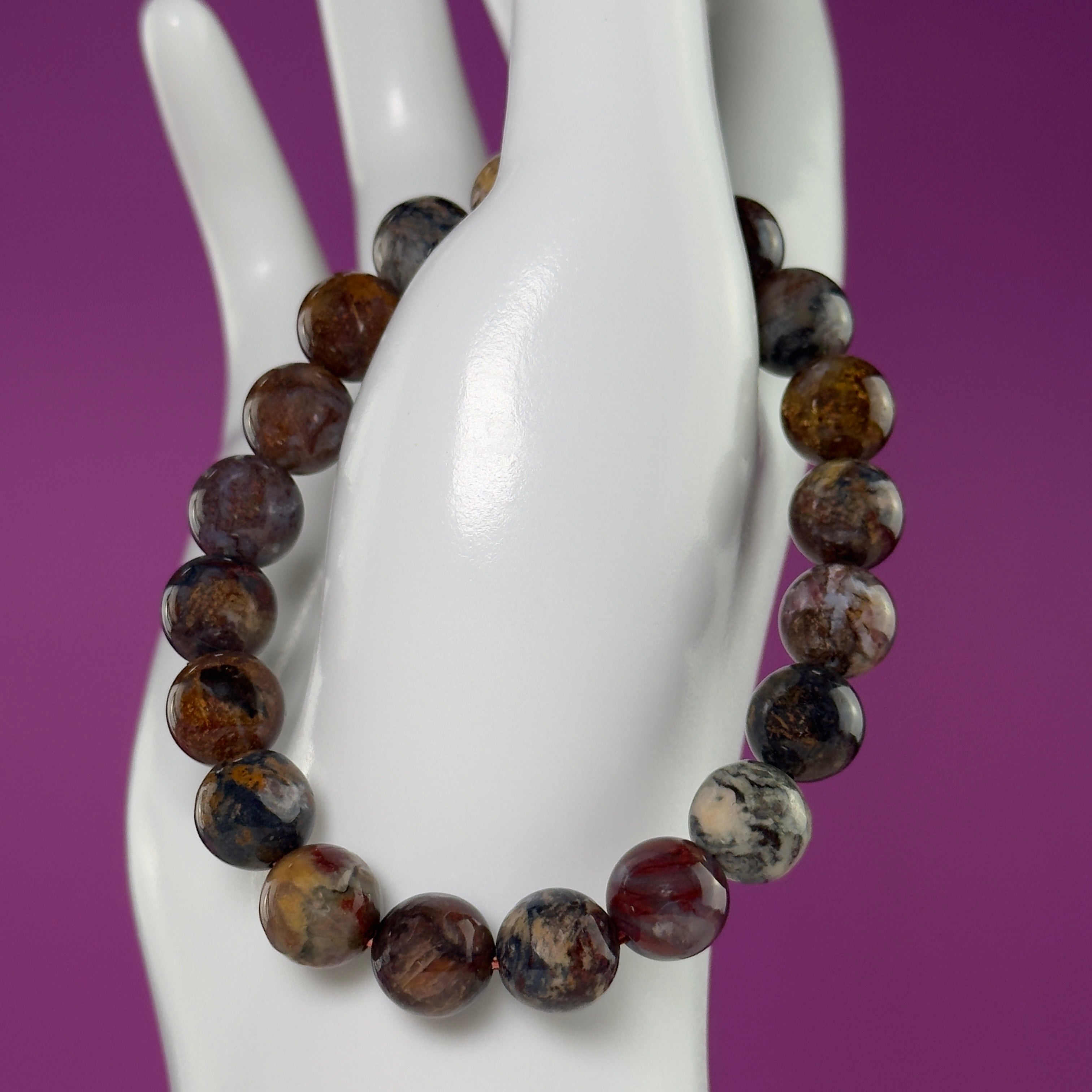 Pietersite 8mm Bracelet | Natural Storm Stone Crystal Beaded Bracelet