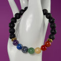 Lava Chakra Bracelet | 8mm Crystal Beaded Bracelet for Balance & Grounding
