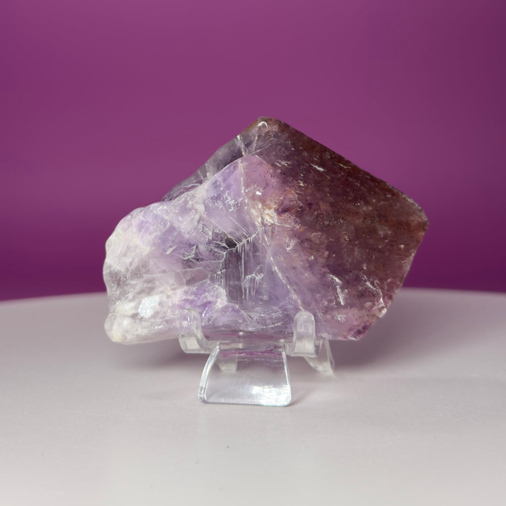 Super 7 Polished Specimen on Acrylic Stand | Brazilian Crystal Display