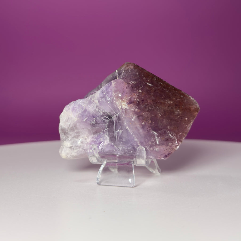 Super 7 Polished Specimen on Acrylic Stand | Brazilian Crystal Display