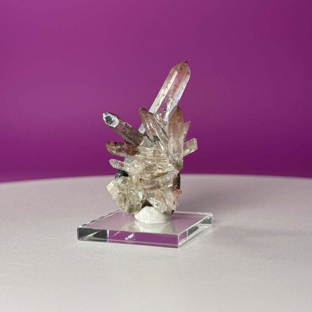 Specularite Quartz Specimen from Guangzhou China with Display