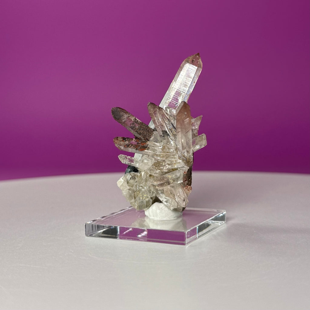 Specularite Quartz Specimen from Guangzhou China with Display