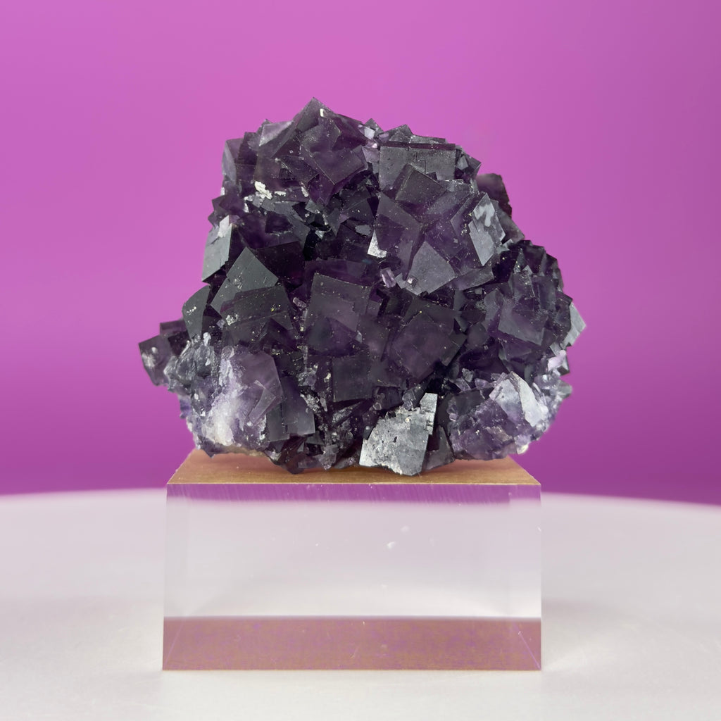 Purple Fluorite Cube Cluster from Anhui China Display Piece