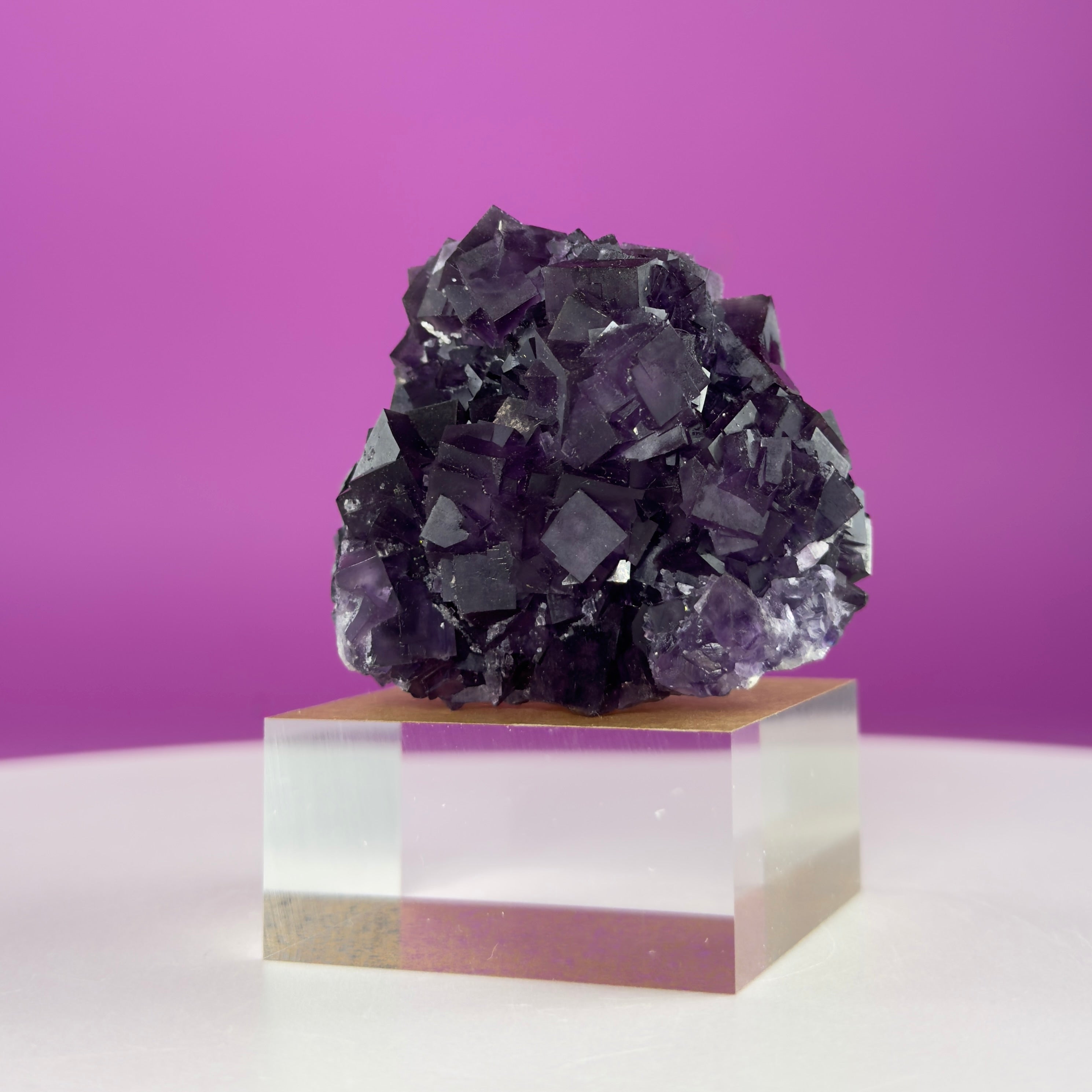 Purple Fluorite Cube Cluster from Anhui China Display Piece