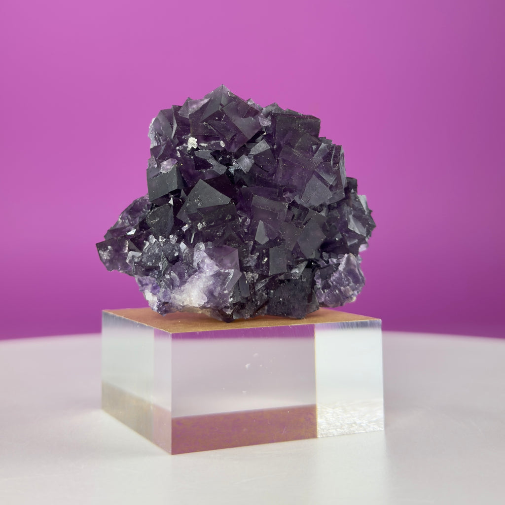 Purple Fluorite Cube Cluster from Anhui China Display Piece