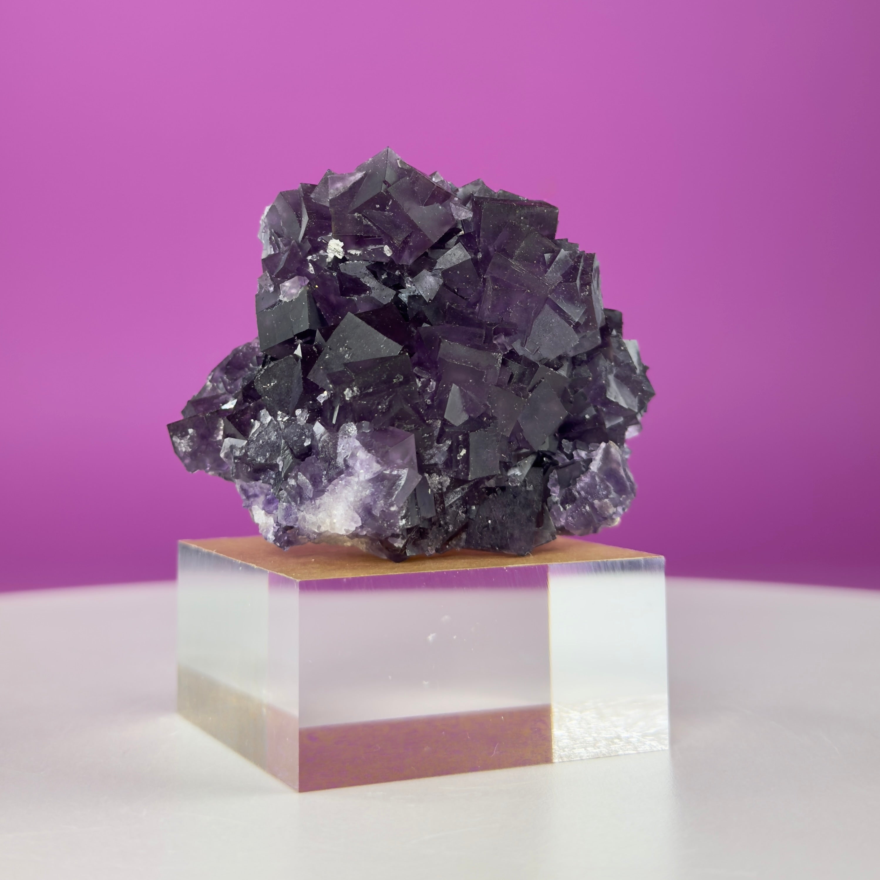 Purple Fluorite Cube Cluster from Anhui China Display Piece