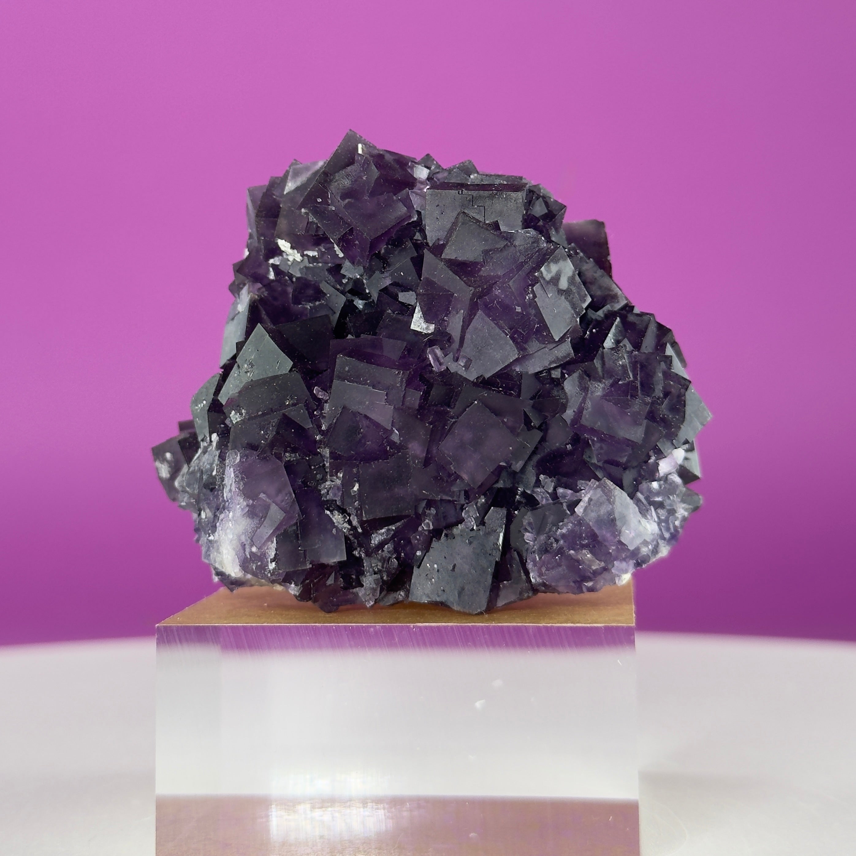 Purple Fluorite Cube Cluster from Anhui China Display Piece