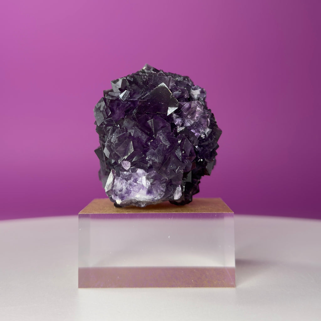 Purple Fluorite Cube Cluster from Anhui China Display Piece
