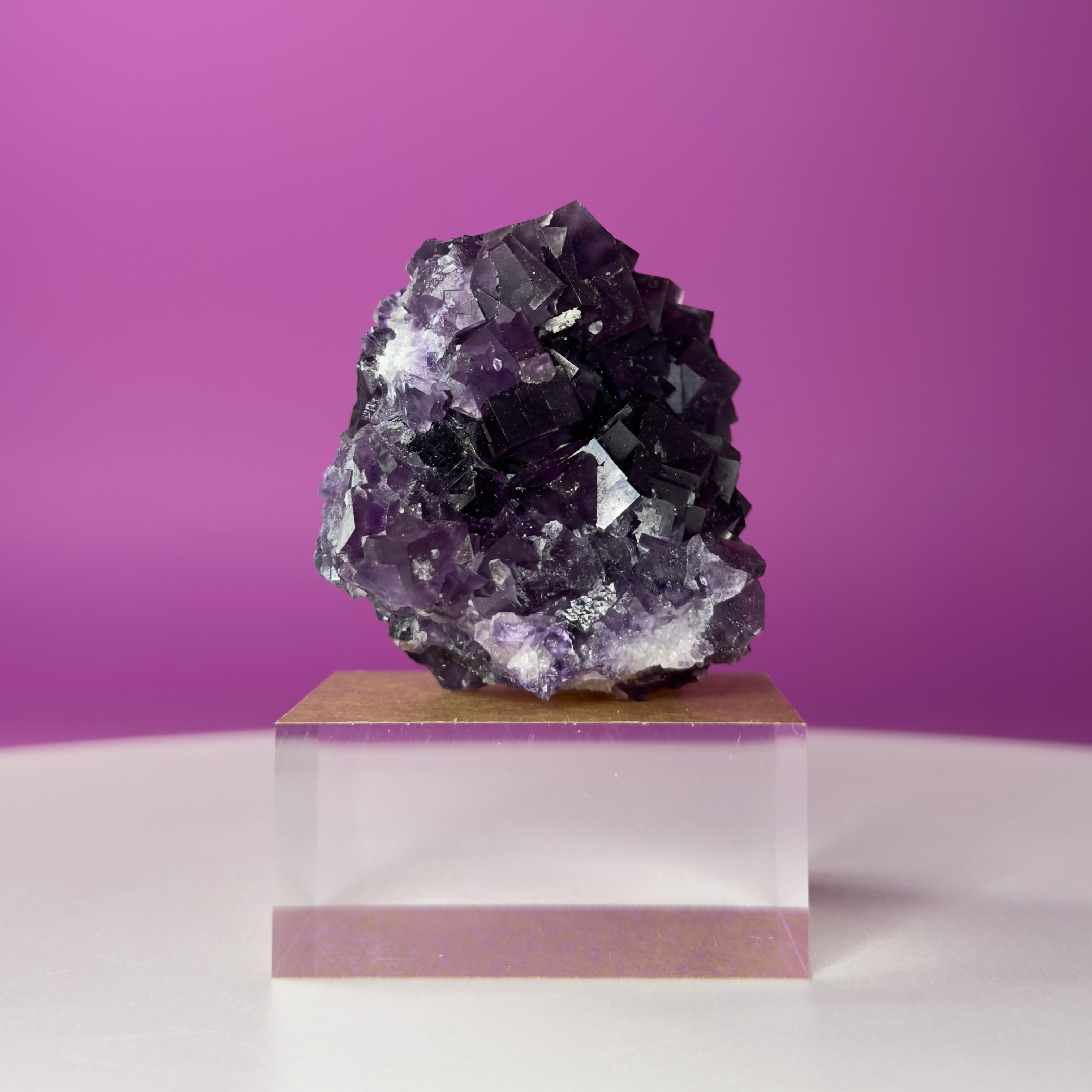 Purple Fluorite Cube Cluster from Anhui China Display Piece