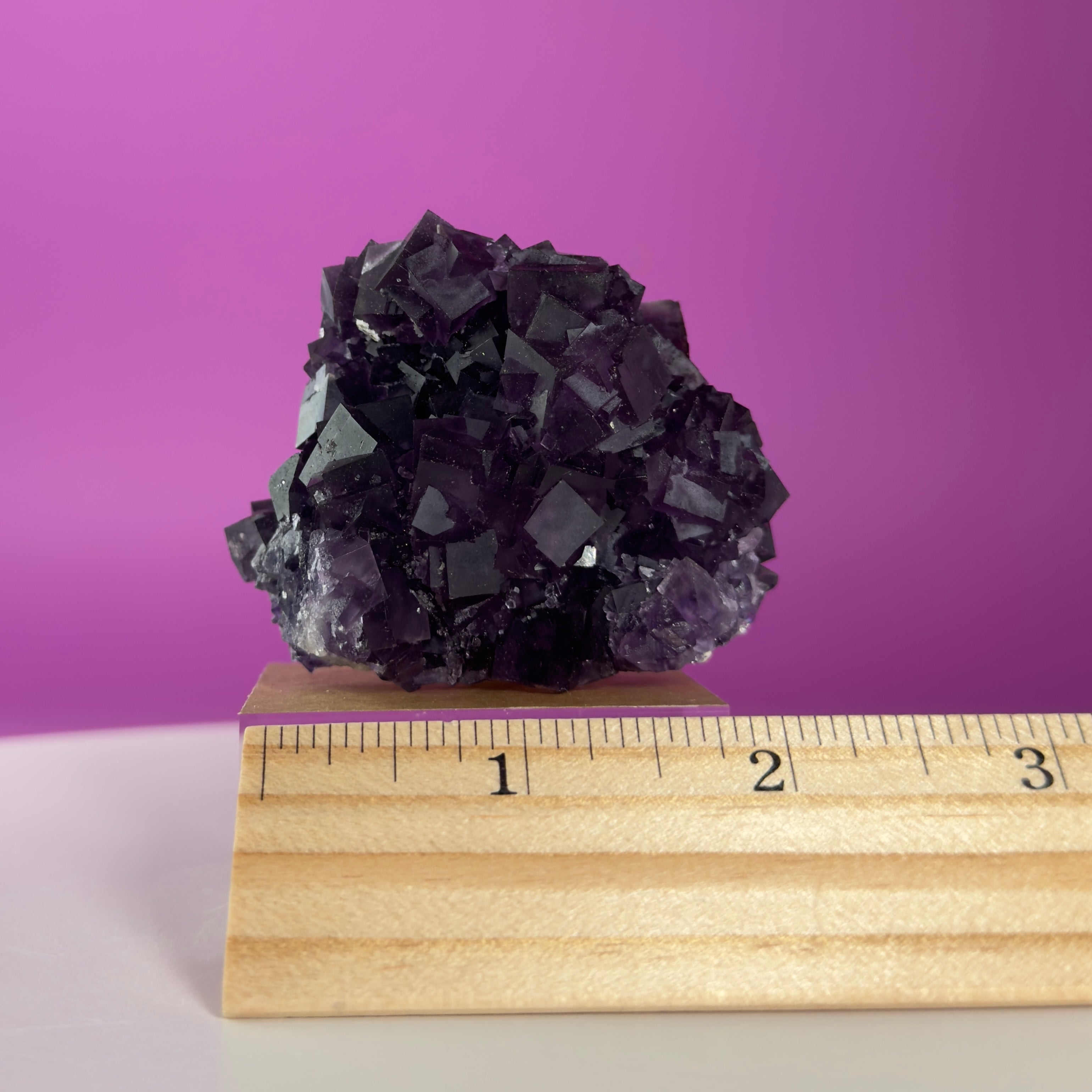 Purple Fluorite Cube Cluster from Anhui China Display Piece