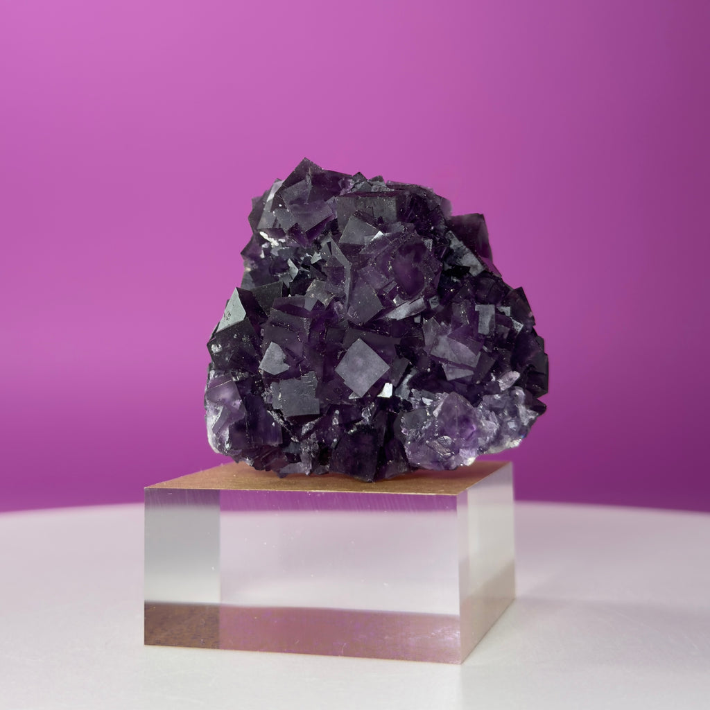 Purple Fluorite Cube Cluster from Anhui China Display Piece