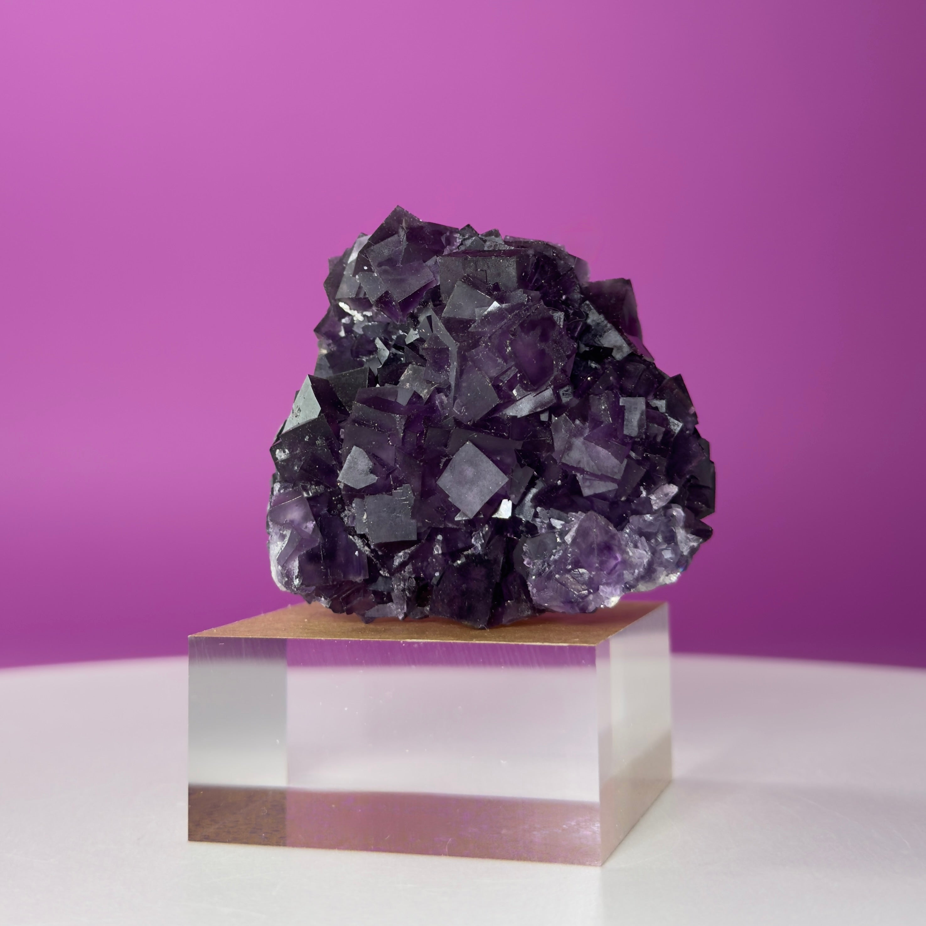 Purple Fluorite Cube Cluster from Anhui China Display Piece