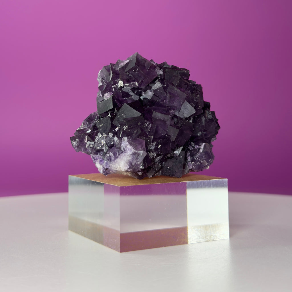 Purple Fluorite Cube Cluster from Anhui China Display Piece