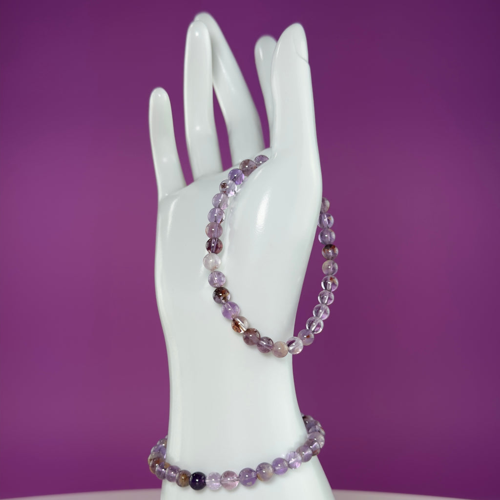 Super Seven Bracelet 6mm Natural Crystal Stretch Bracelet