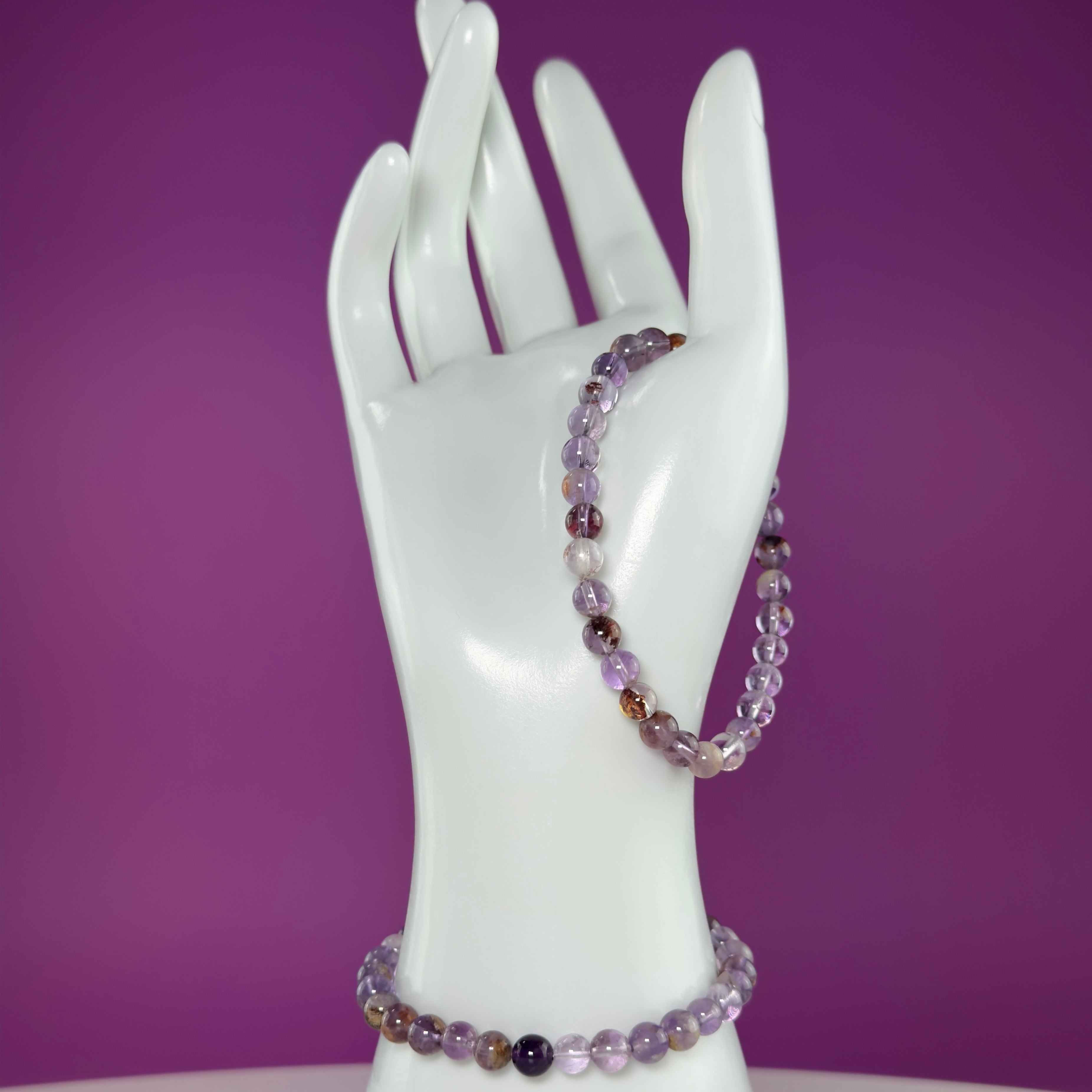 Super Seven Bracelet 6mm Natural Crystal Stretch Bracelet