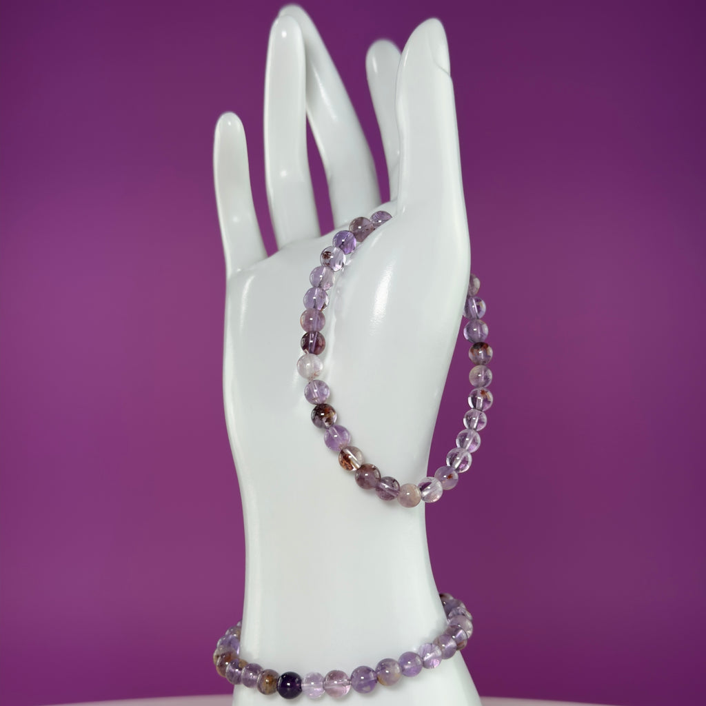 Super Seven Bracelet 6mm Natural Crystal Stretch Bracelet