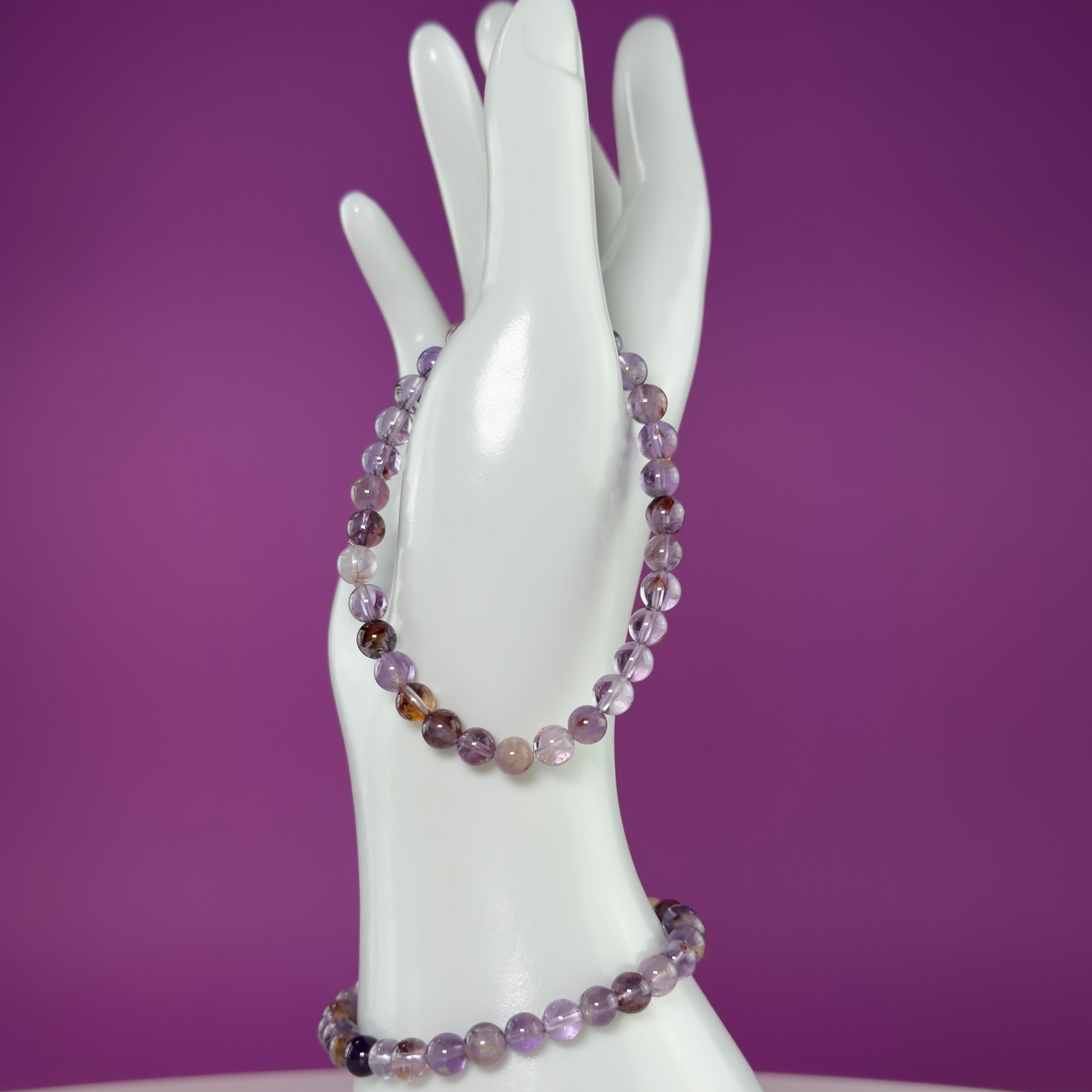 Super Seven Bracelet 6mm Natural Crystal Stretch Bracelet