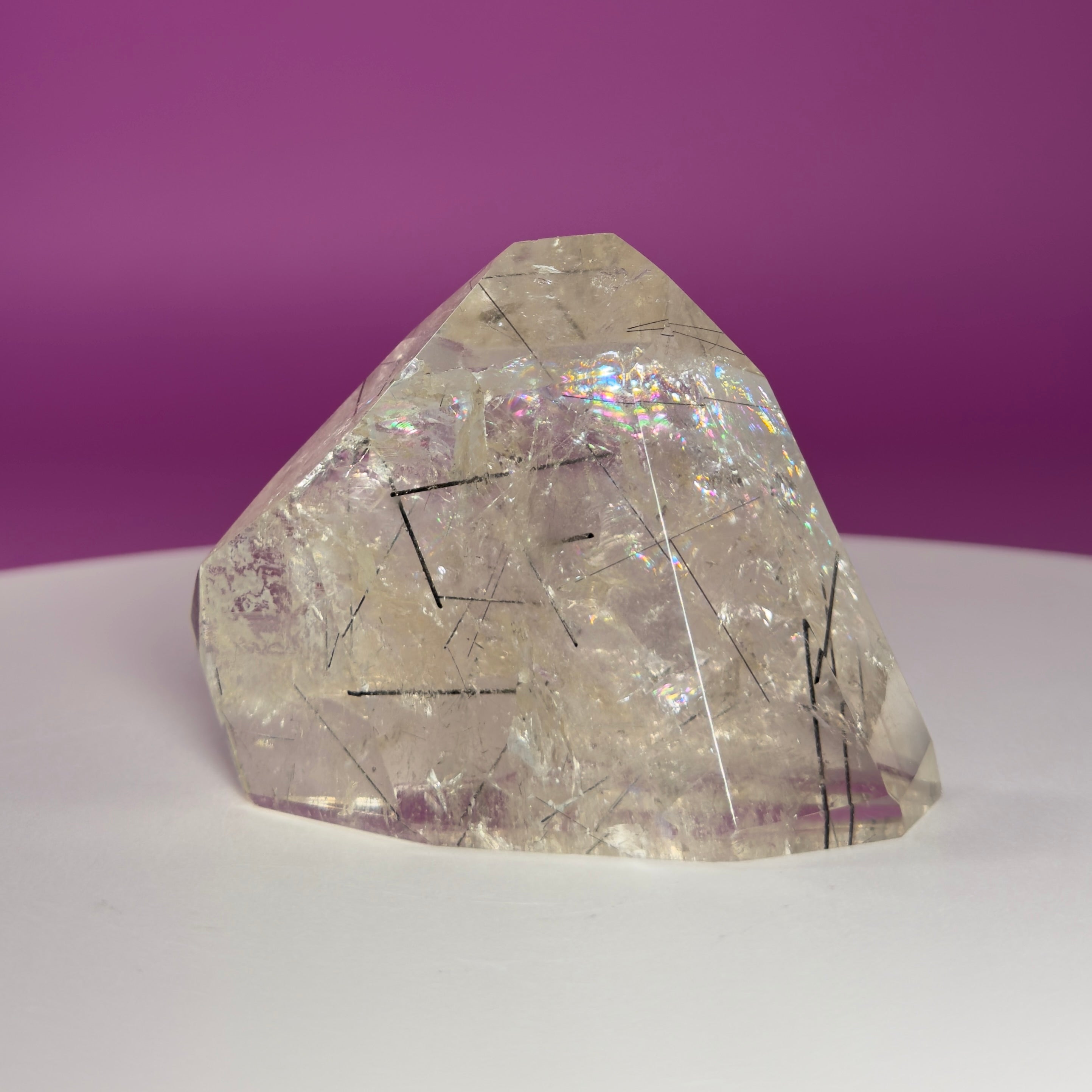 Tourmaline Quartz Crystal Free Form Black Tourmaline Quartz