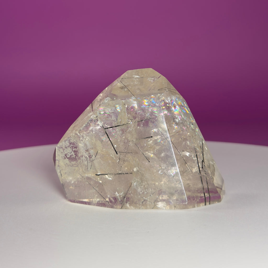 Tourmaline Quartz Crystal Free Form Black Tourmaline Quartz