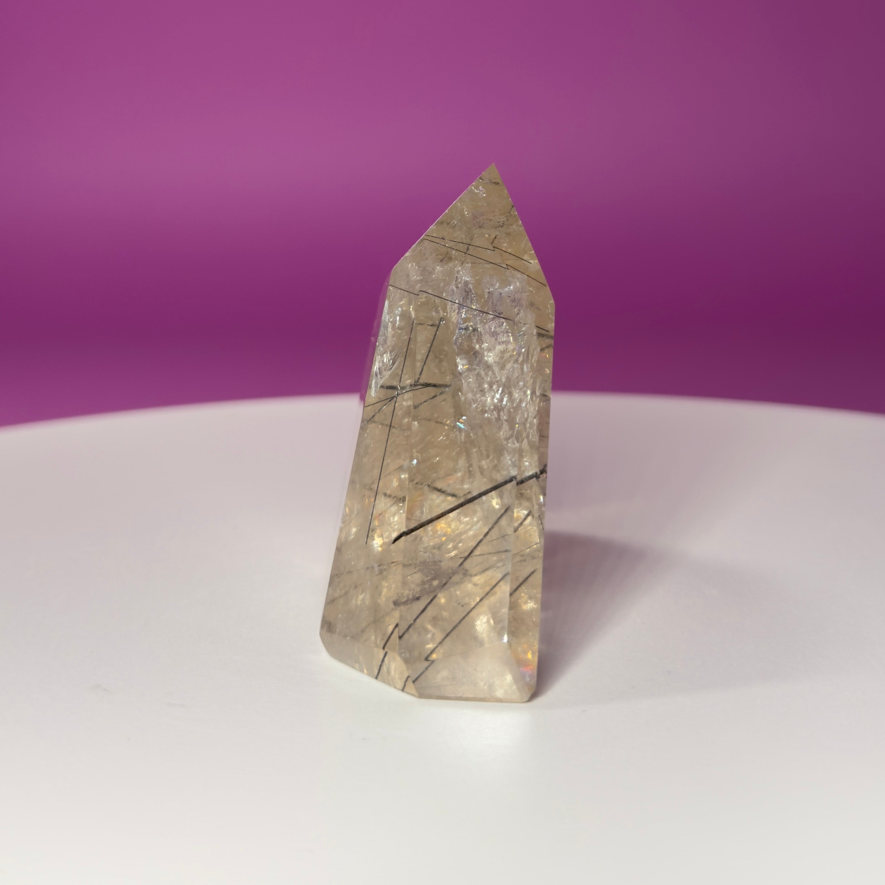 Tourmaline Quartz Crystal Free Form Black Tourmaline Quartz