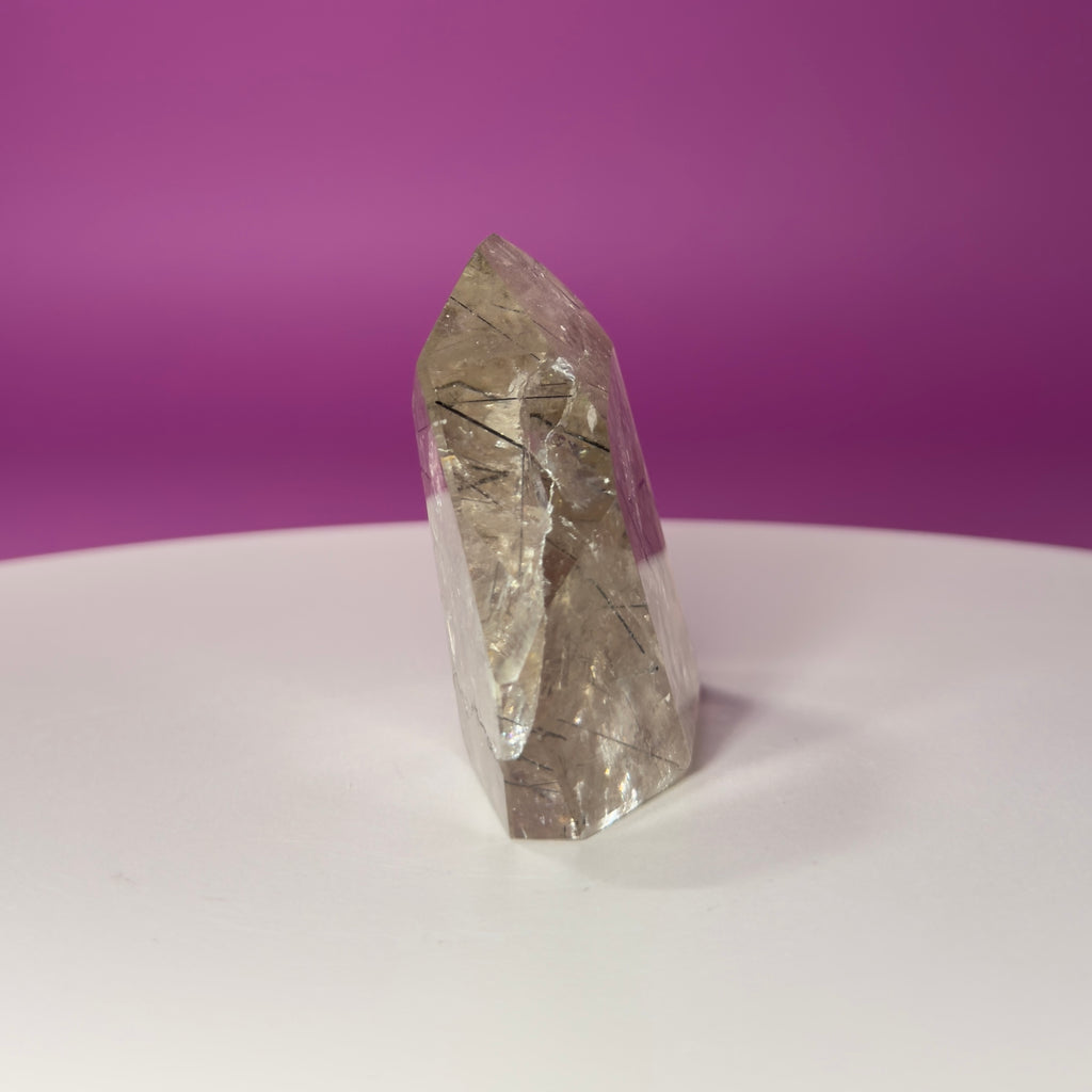Tourmaline Quartz Crystal Free Form Black Tourmaline Quartz
