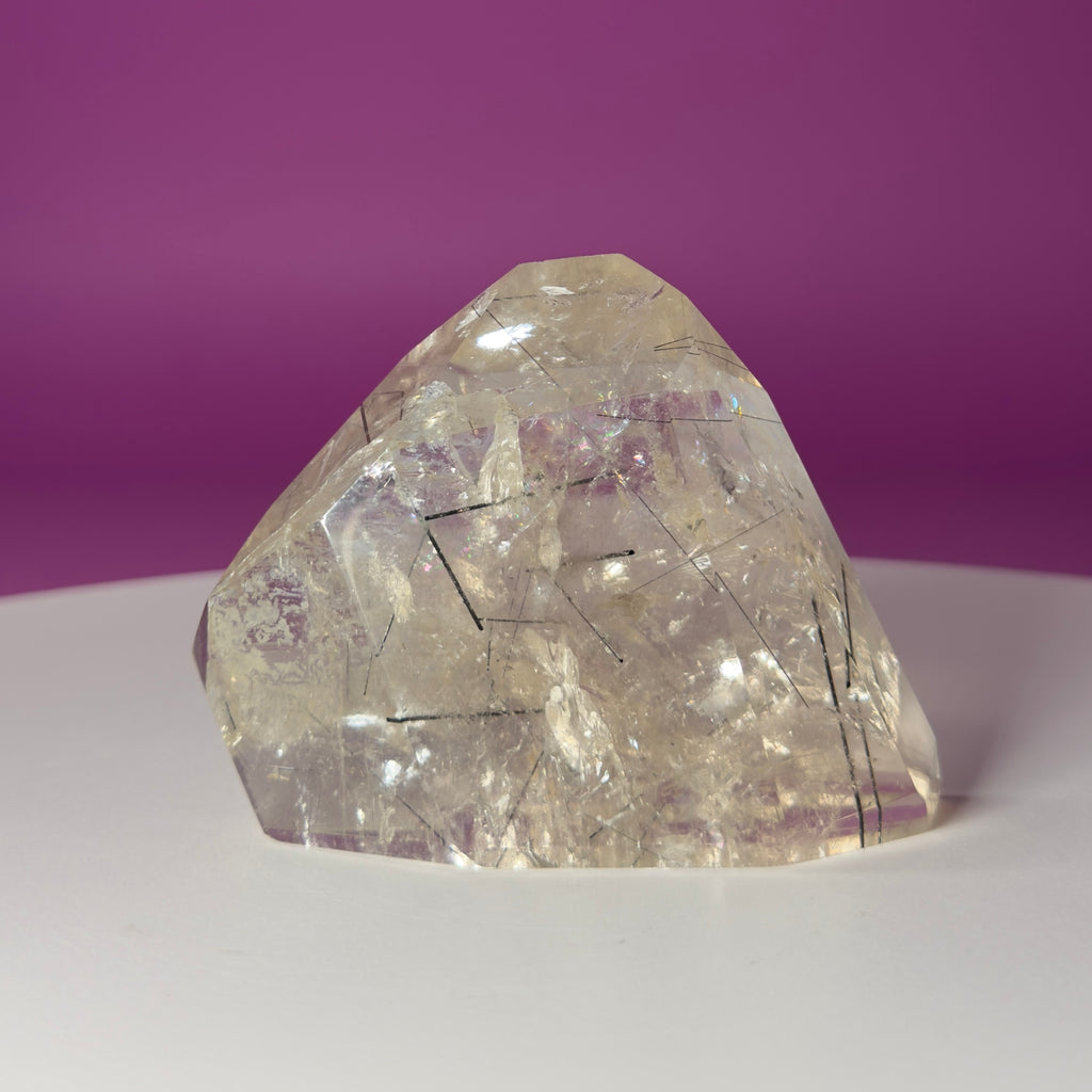 Tourmaline Quartz Crystal Free Form Black Tourmaline Quartz