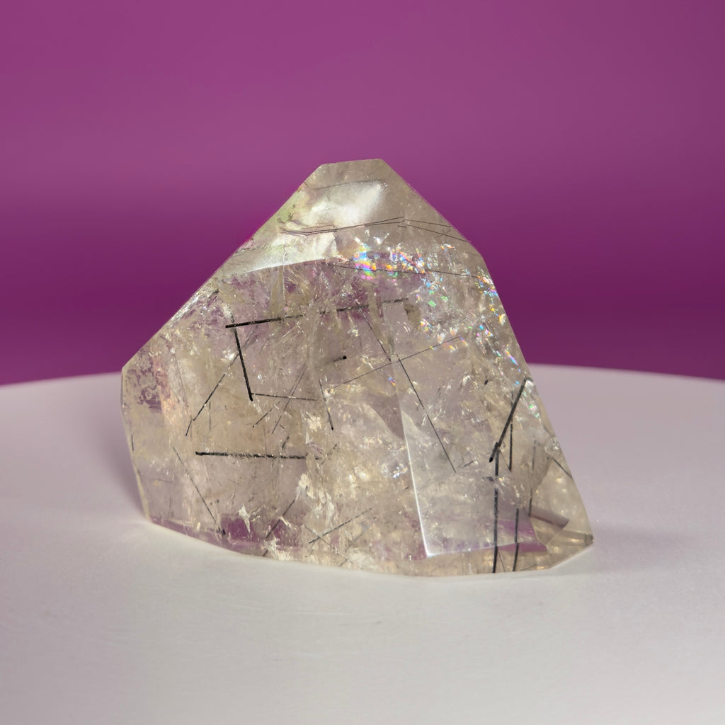 Tourmaline Quartz Crystal Free Form Black Tourmaline Quartz